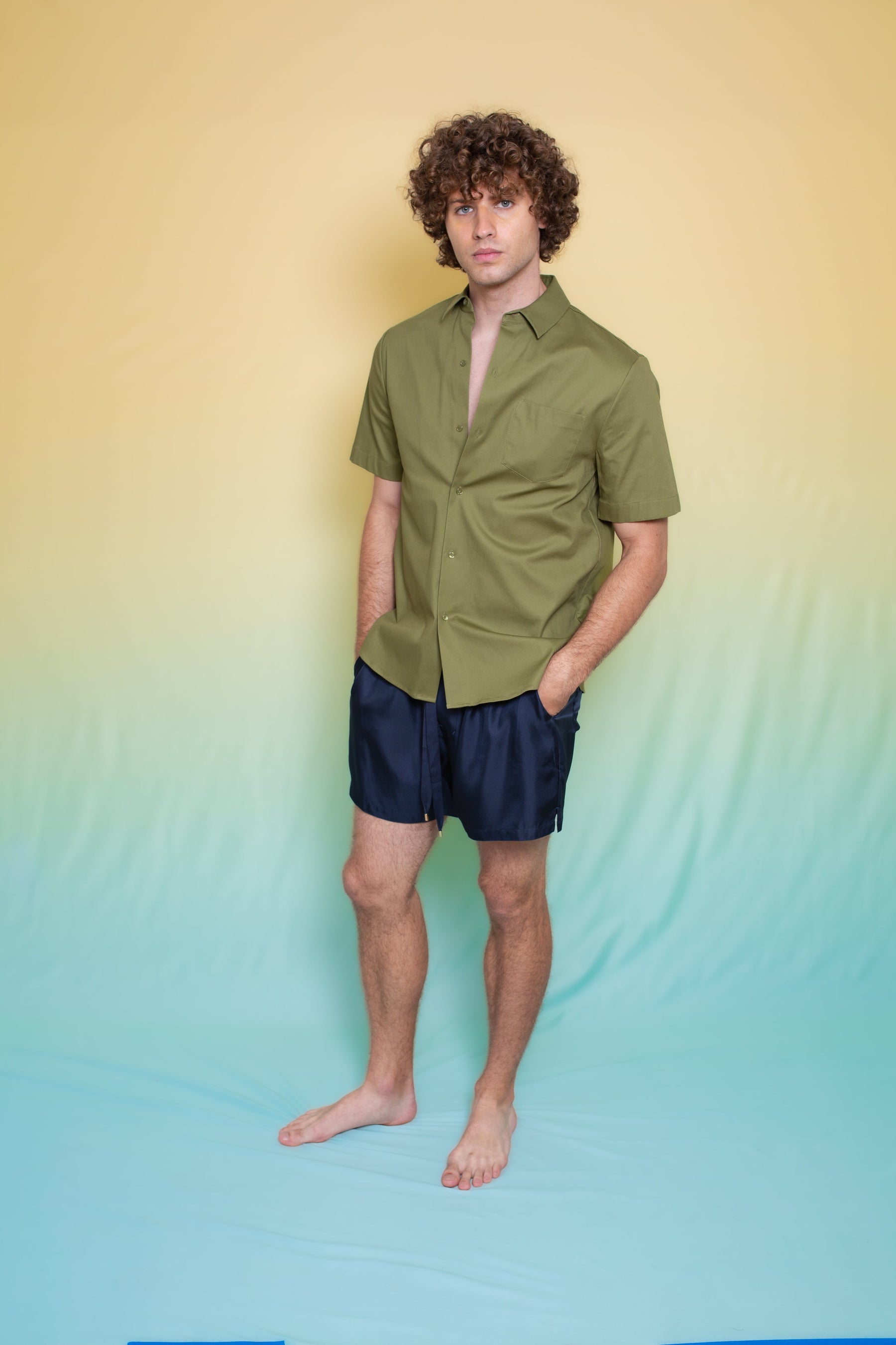 Boyfriend Cotton Shirt Pistachio 