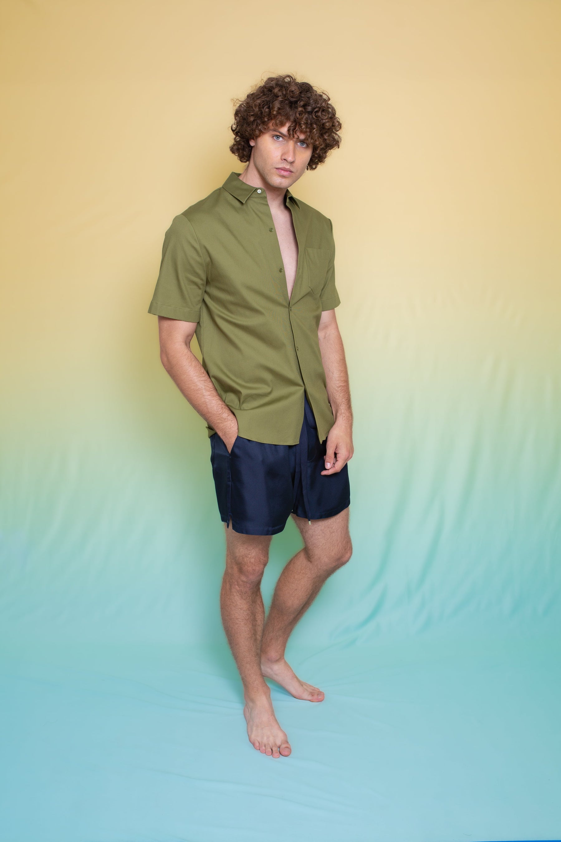 Boyfriend Cotton Shirt Pistachio 