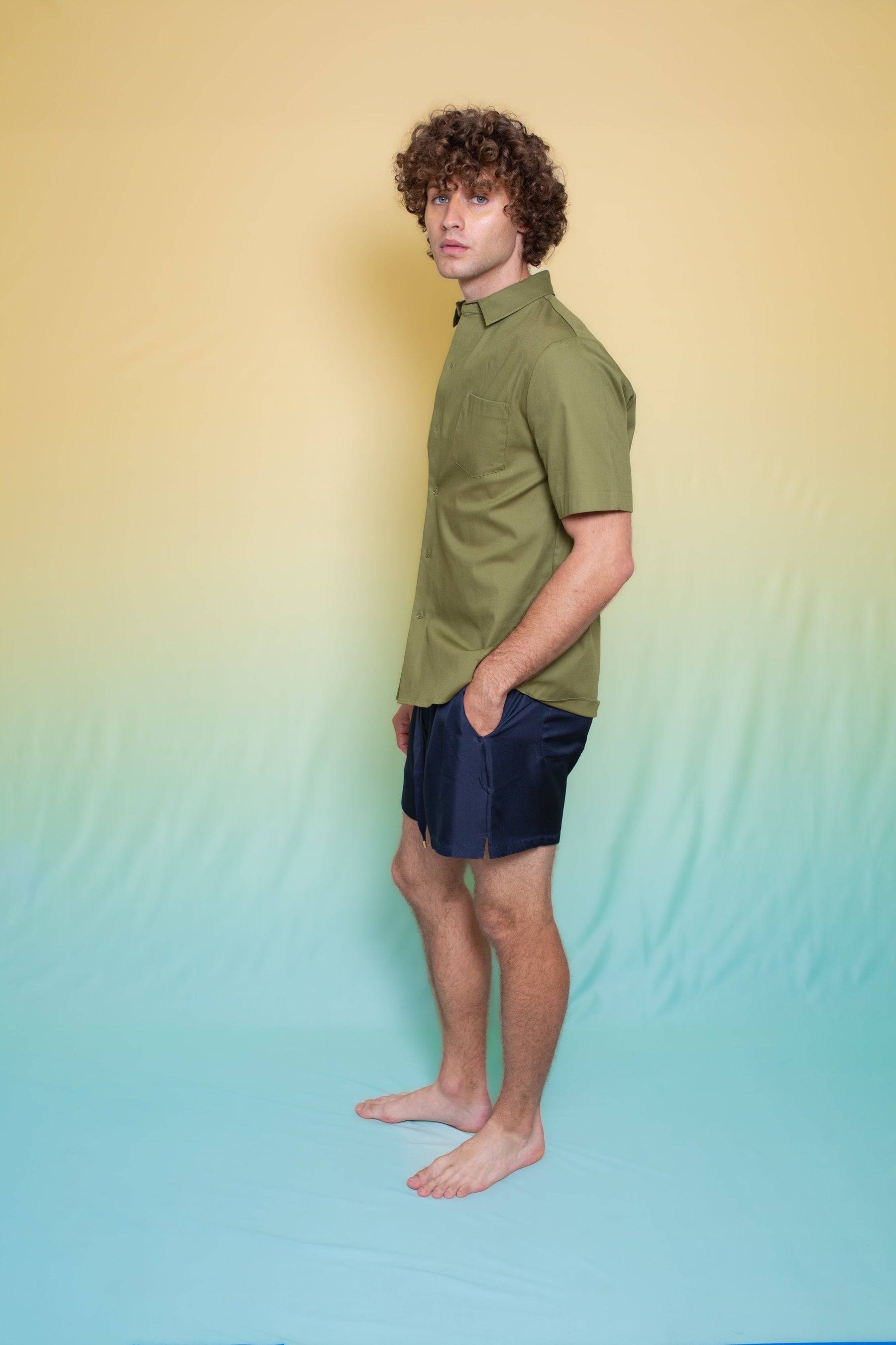 Boyfriend Cotton Shirt Pistachio 