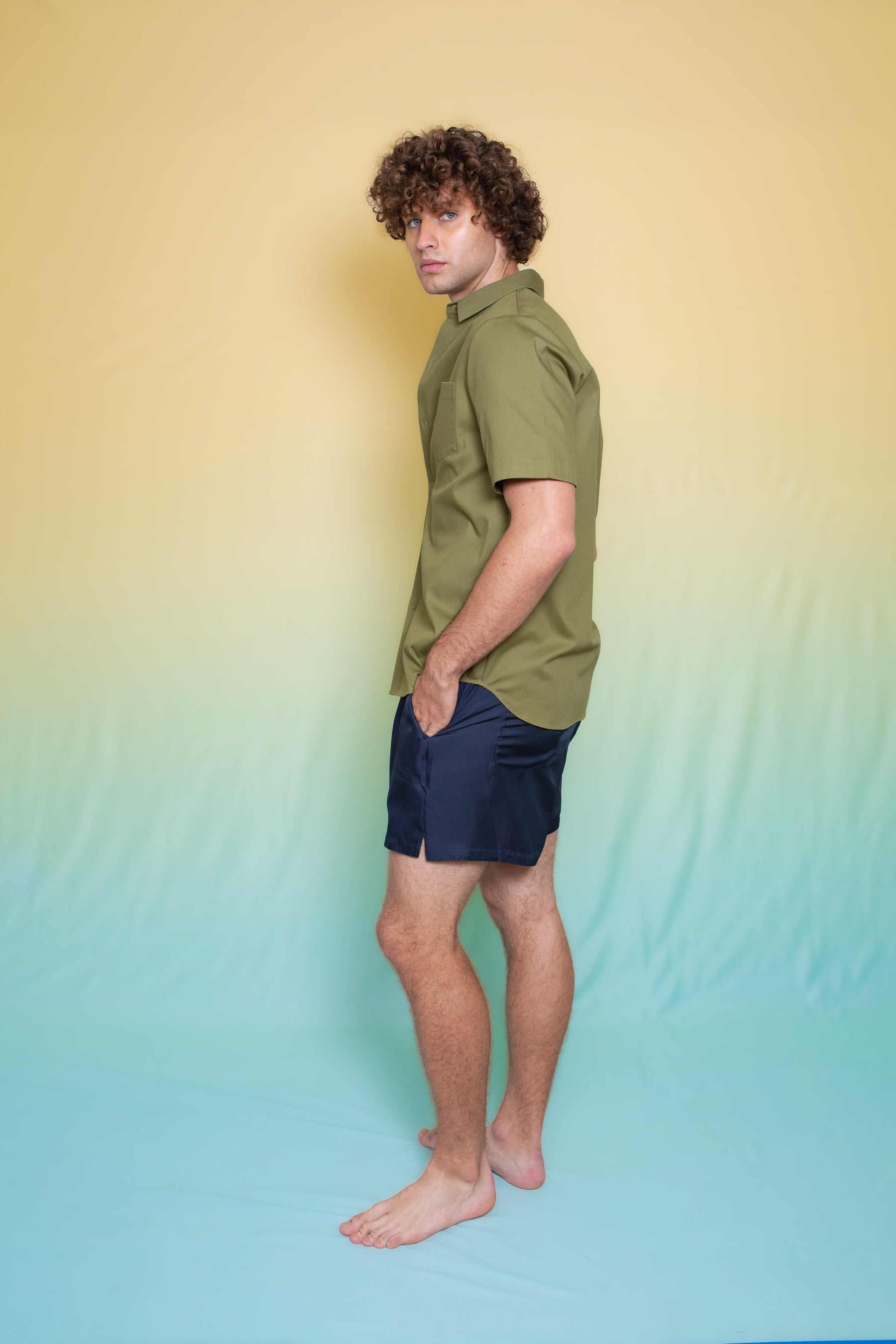 Boyfriend Cotton Shirt Pistachio 