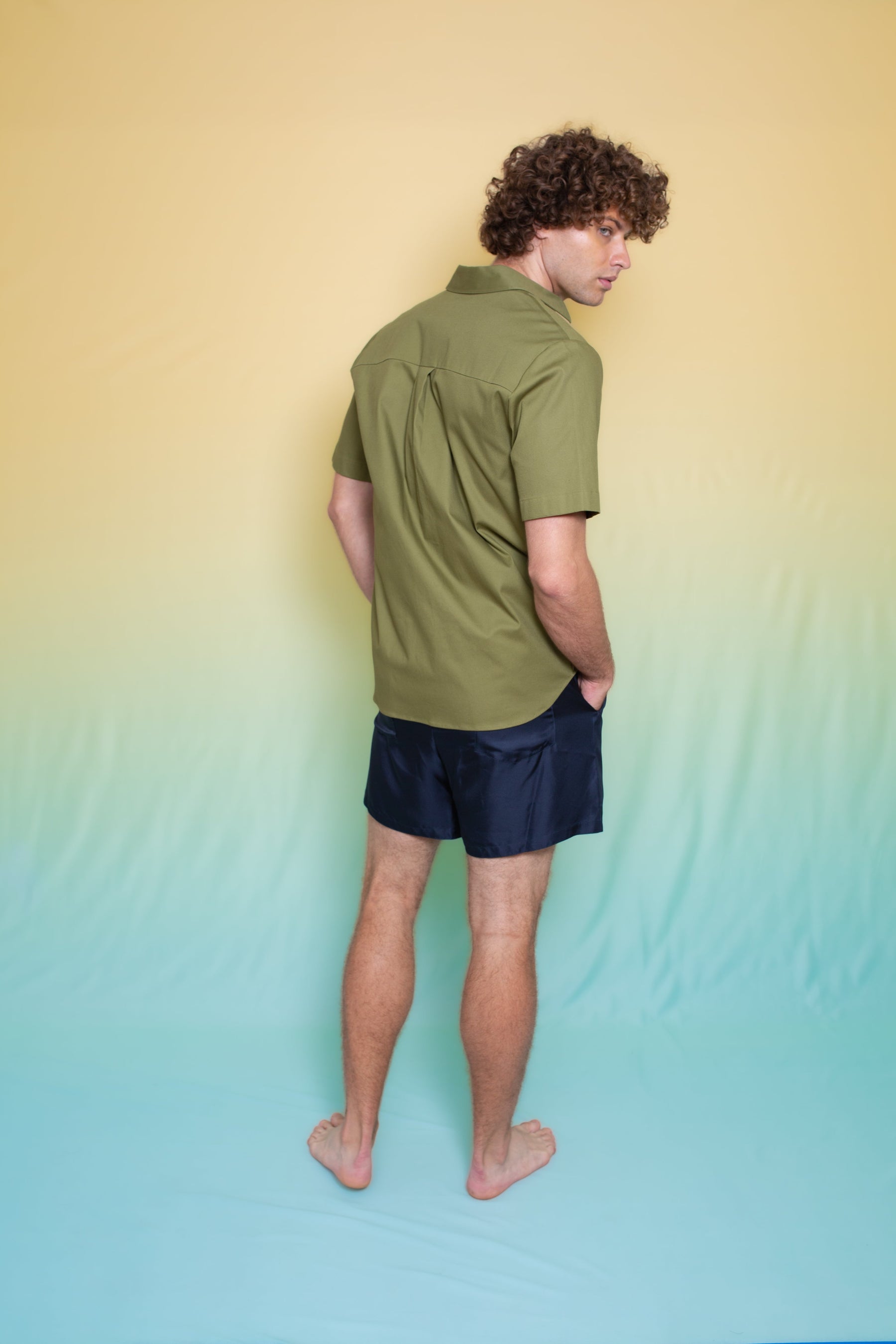 Boyfriend Cotton Shirt Pistachio 
