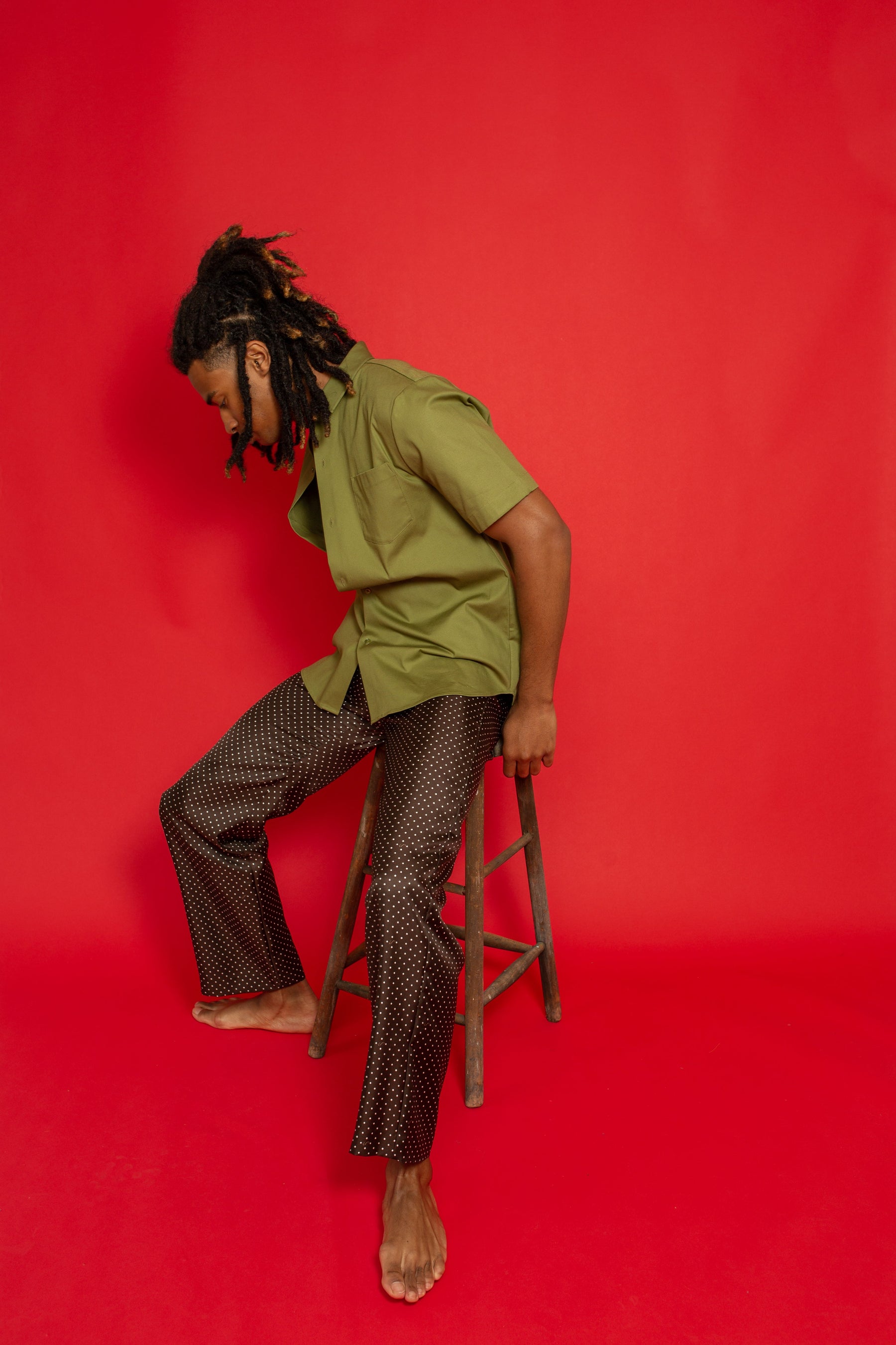 Boyfriend Cotton Shirt Pistachio 