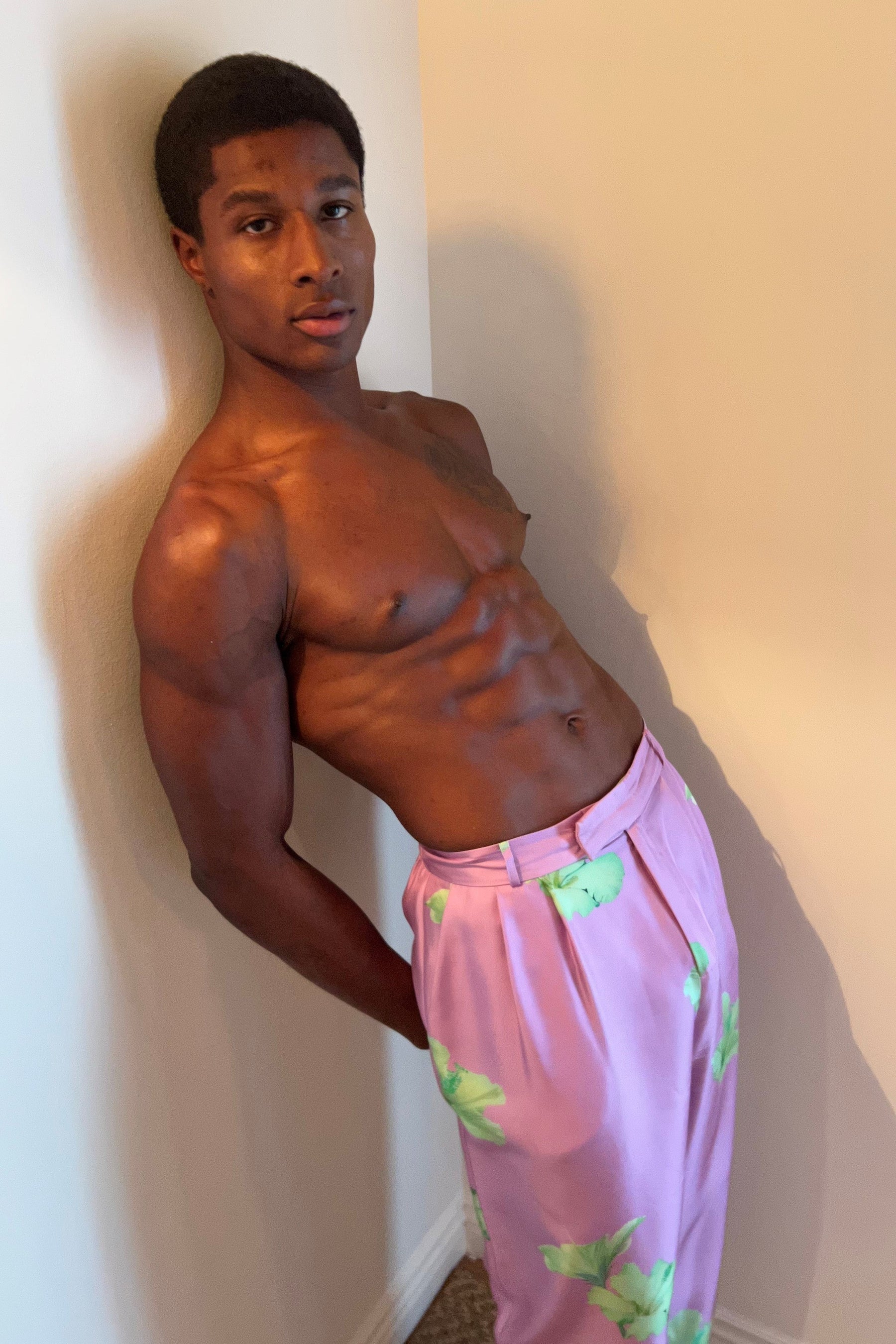 Salinas Silk Trouser Lilac Hawaii 