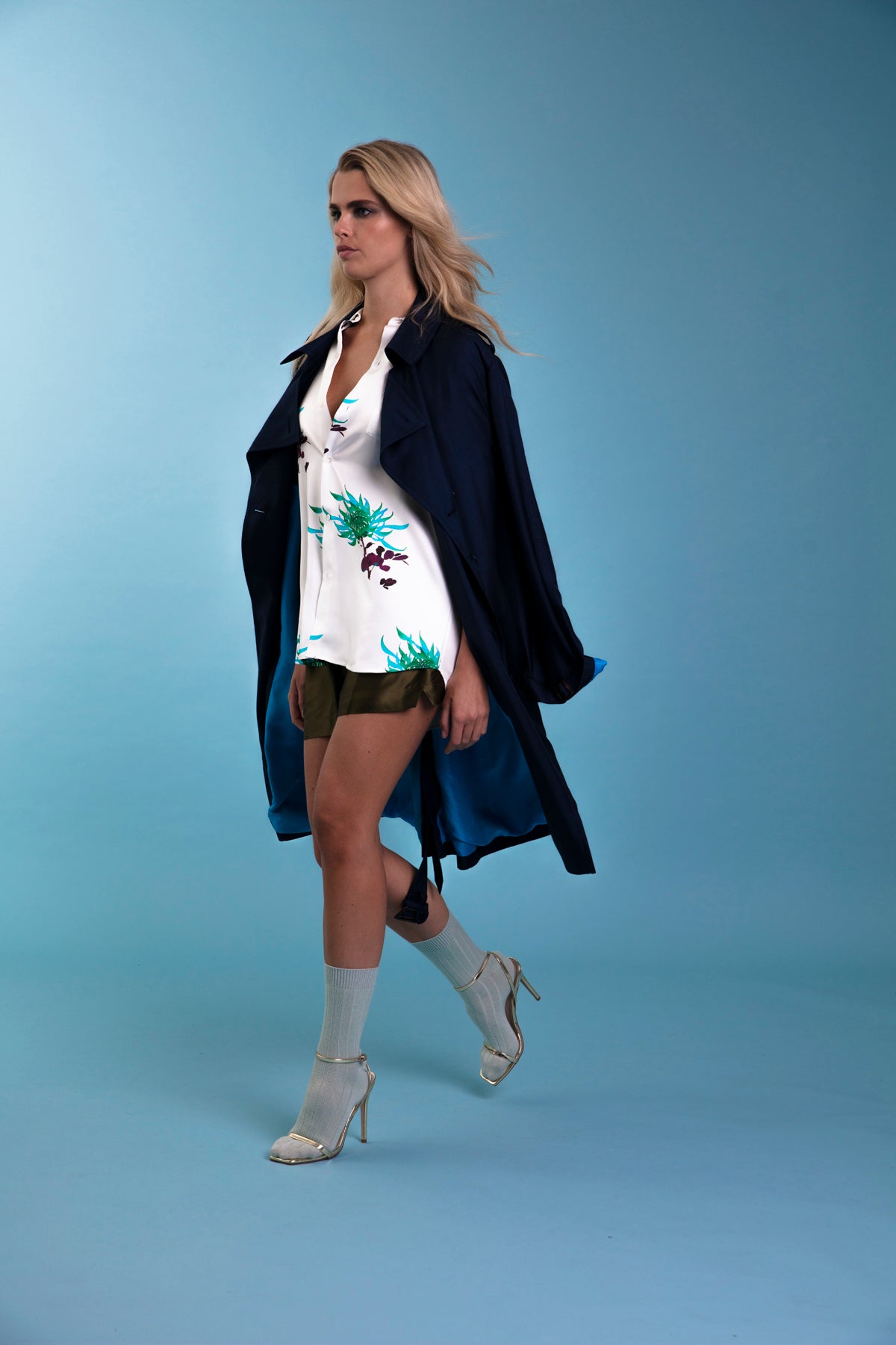 Le Weekend Silk Boxer Khaki 