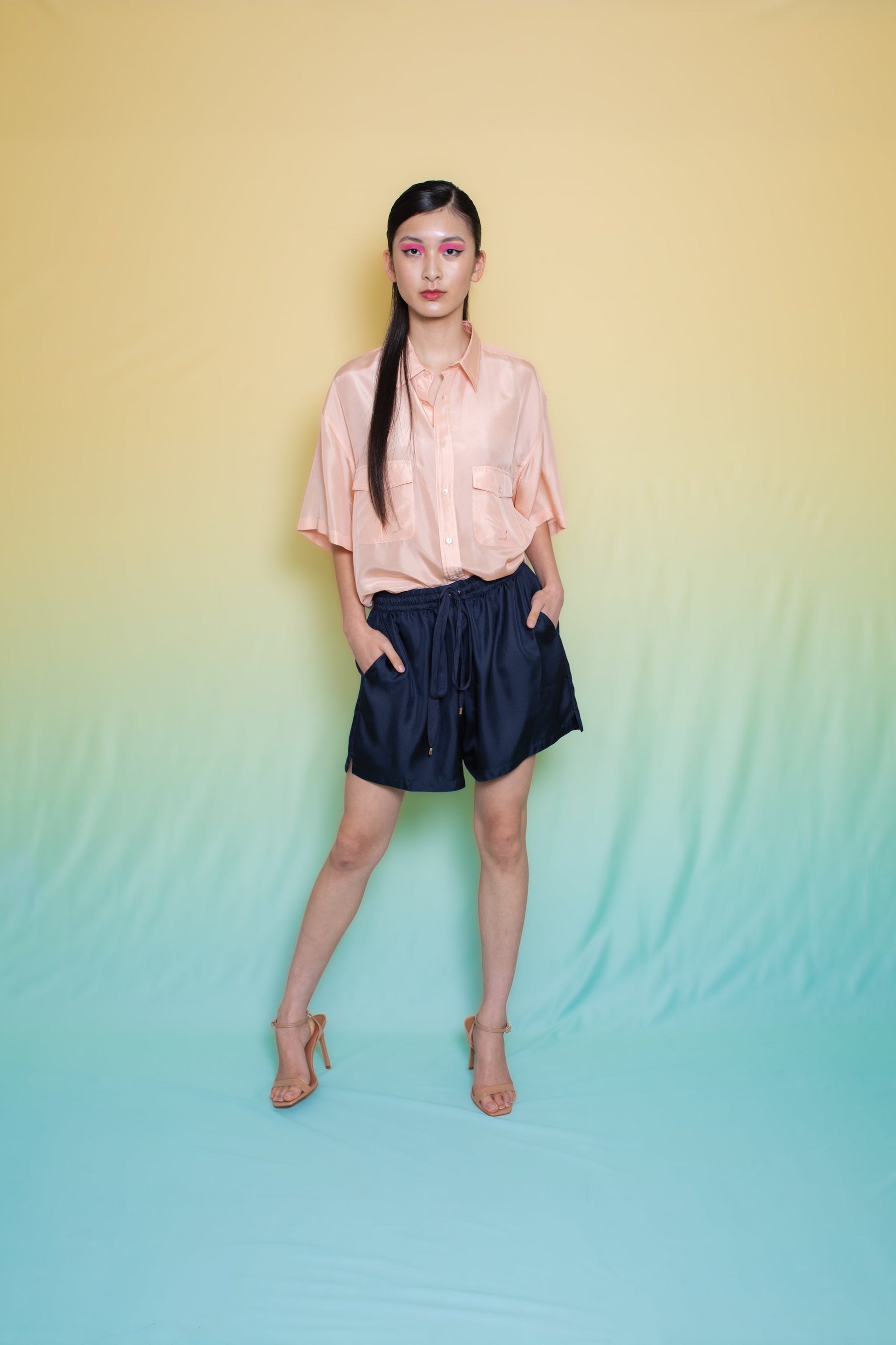 Paolo Silk Short Ink 