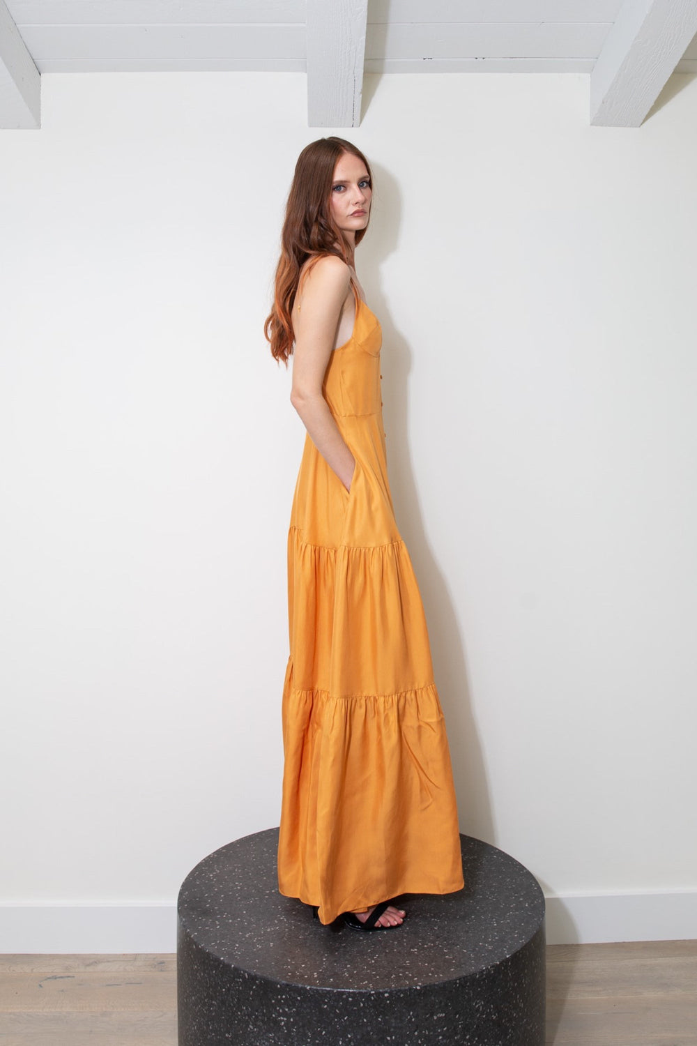 Del Rey Silk Dress Marigold