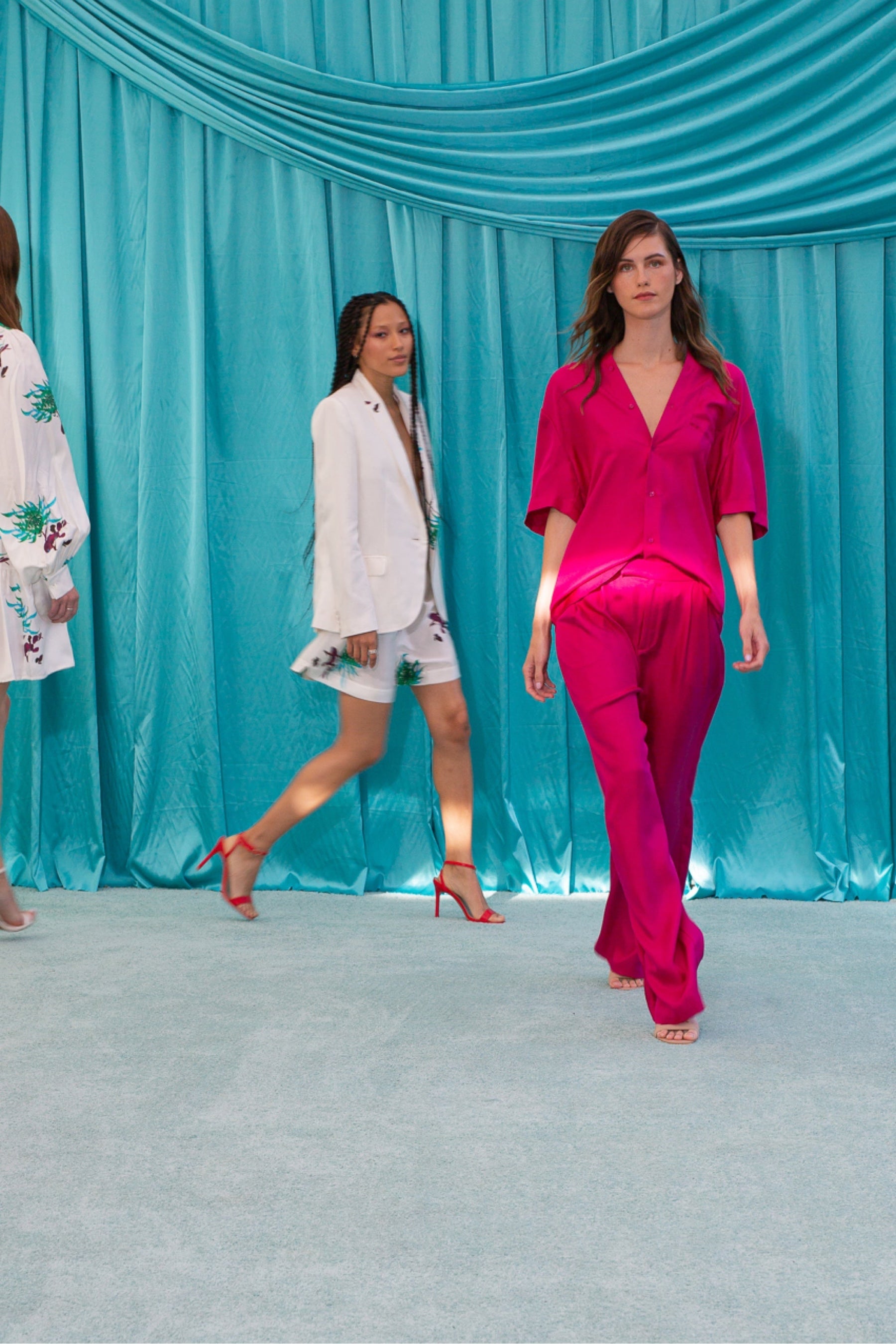 Boyfriend Silk Shirt Fuscia 