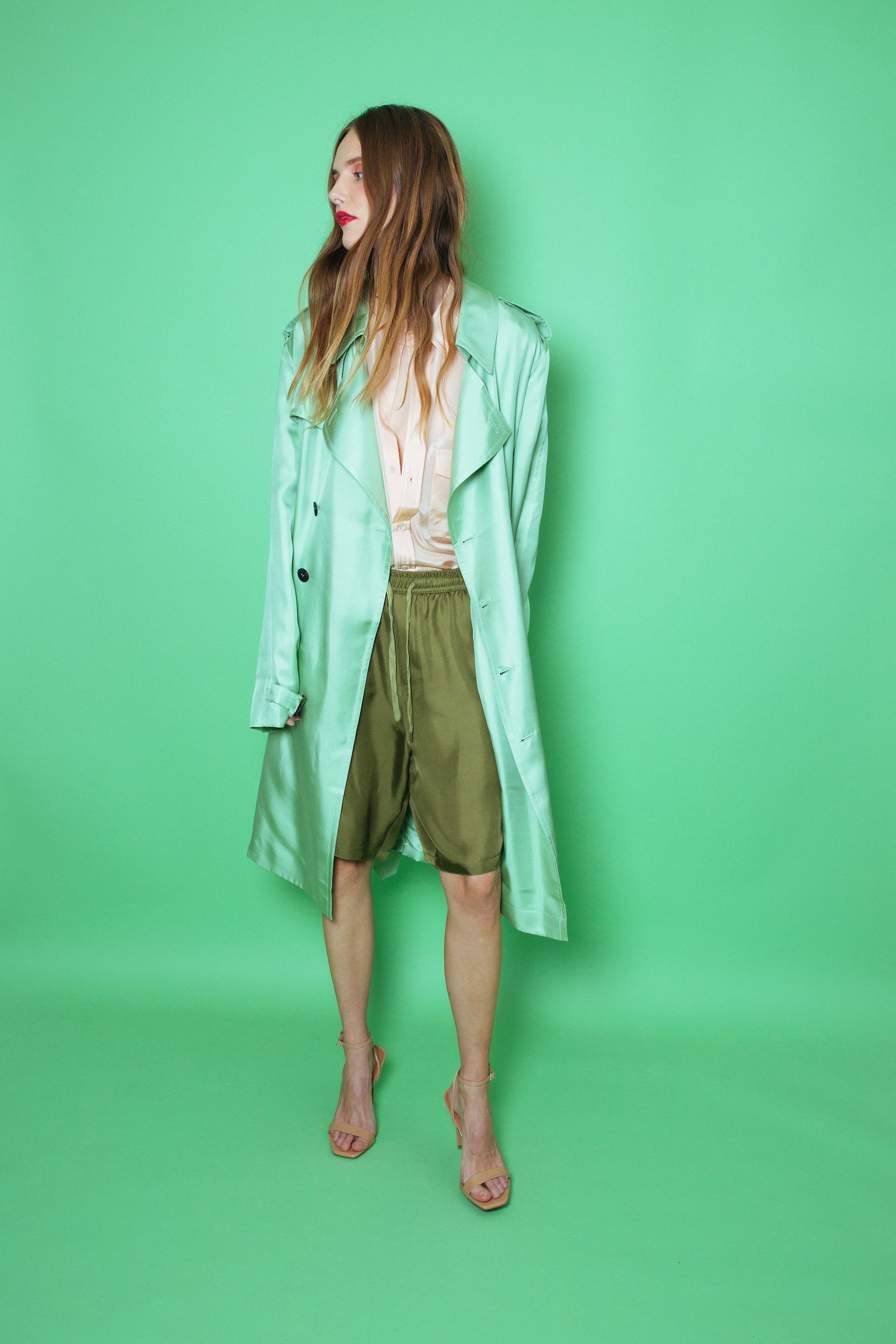 Basketball Silk Short Khaki 