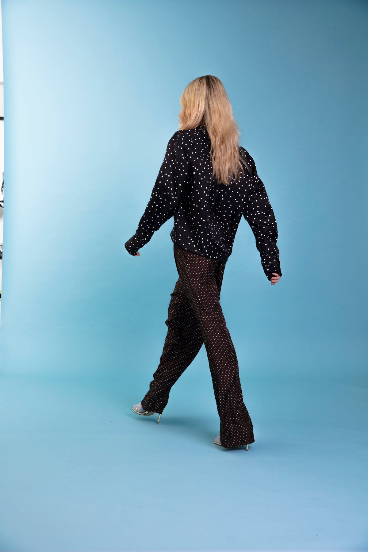 Salinas Silk Trouser Chocolate Dot 