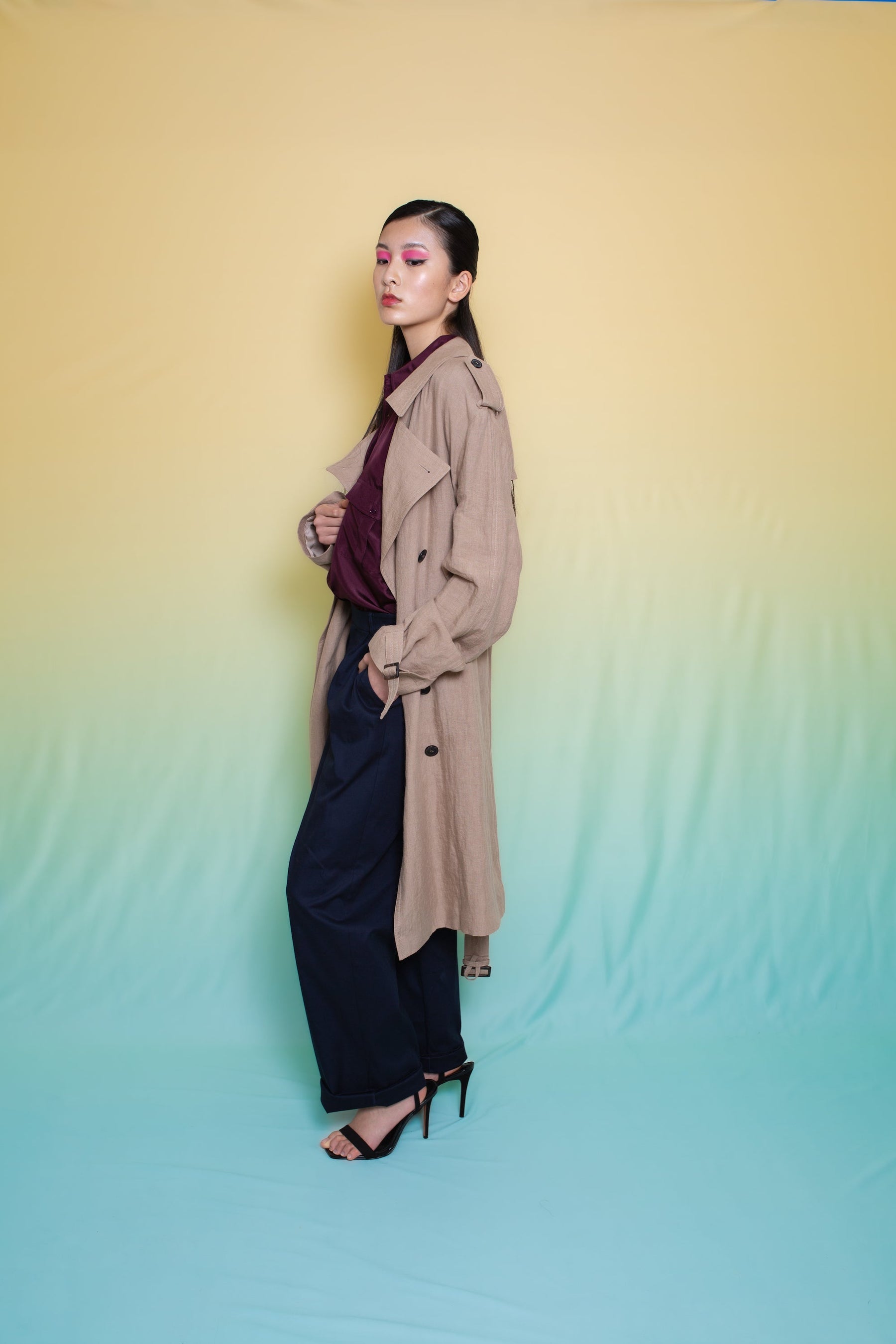 Mako Linen Trench Natural 