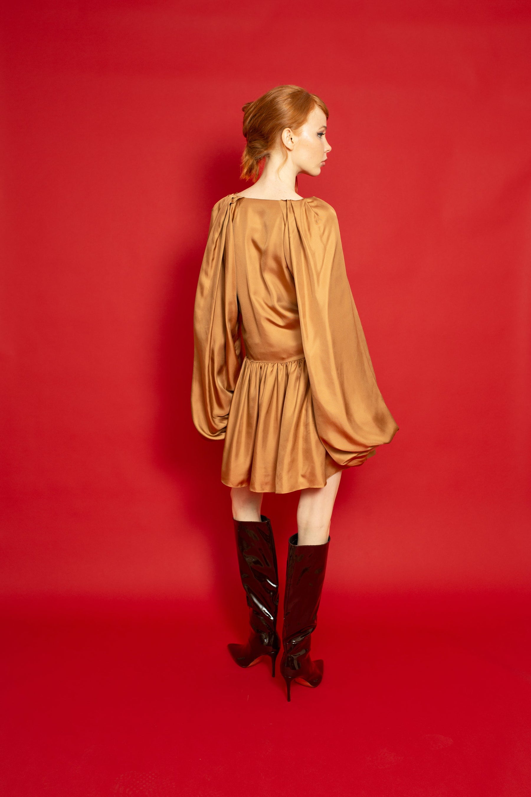 Feliz Silk Dress Toffee