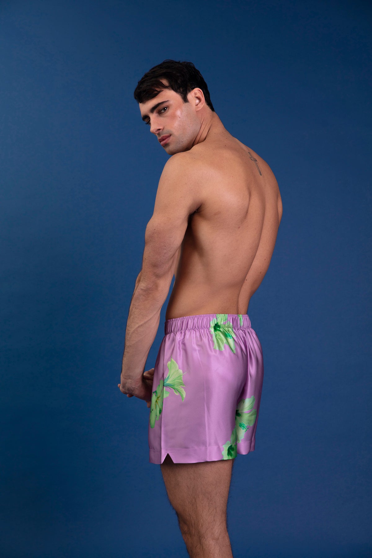 Le Weekend Silk Boxer Lilac Hawaii 