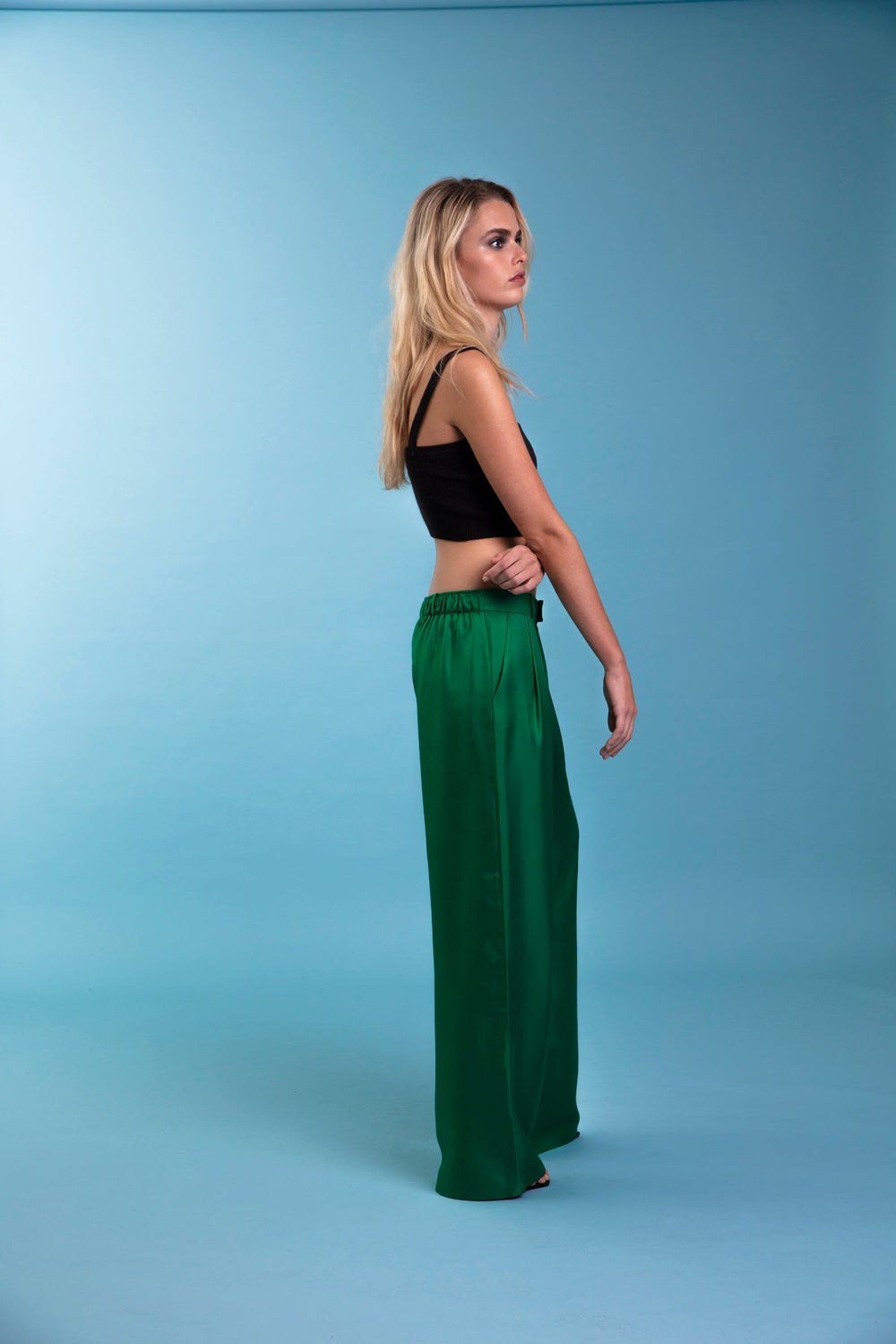 Salinas Silk Trouser Emerald 