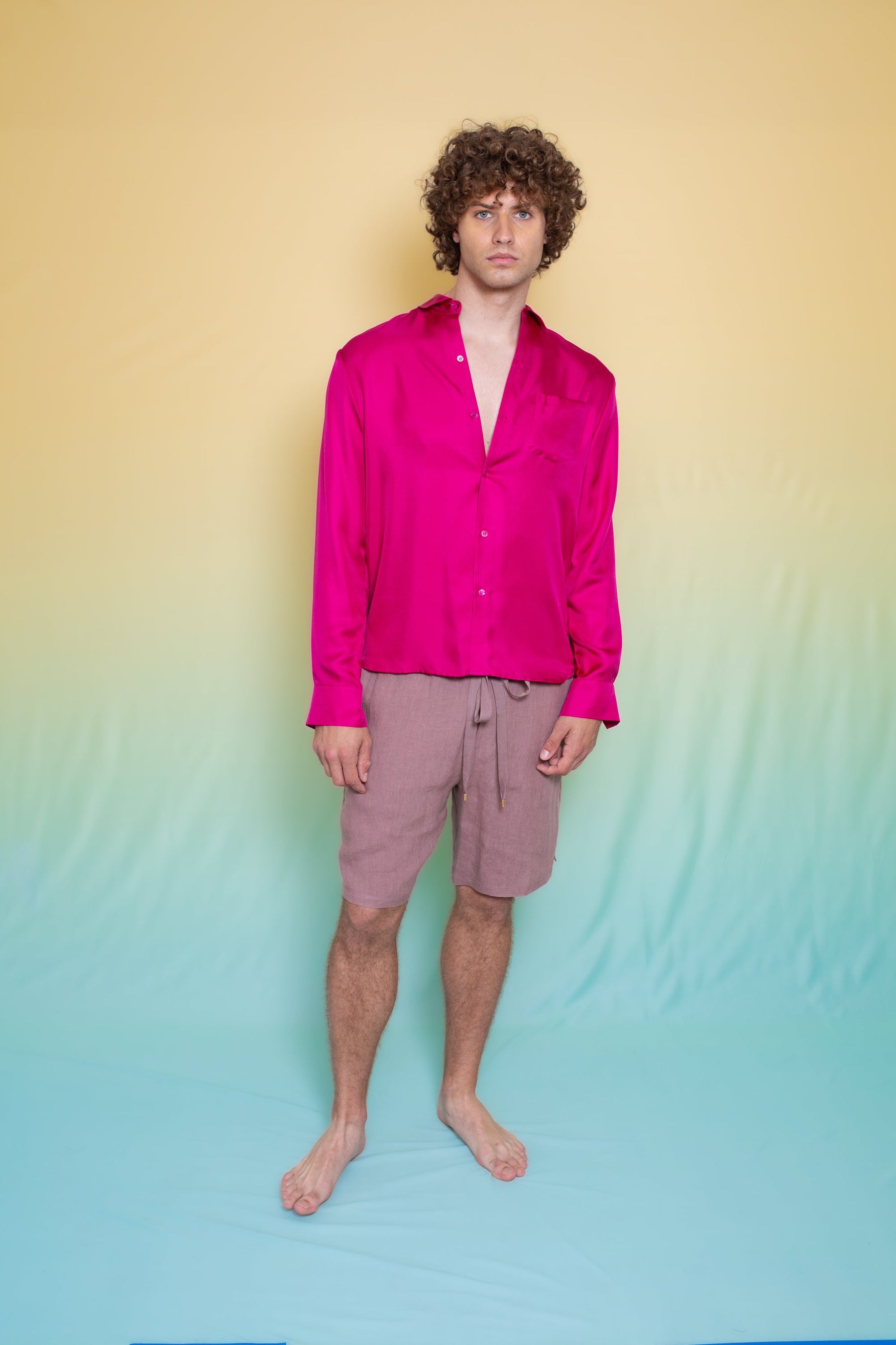 Basketball Linen Short Mink 