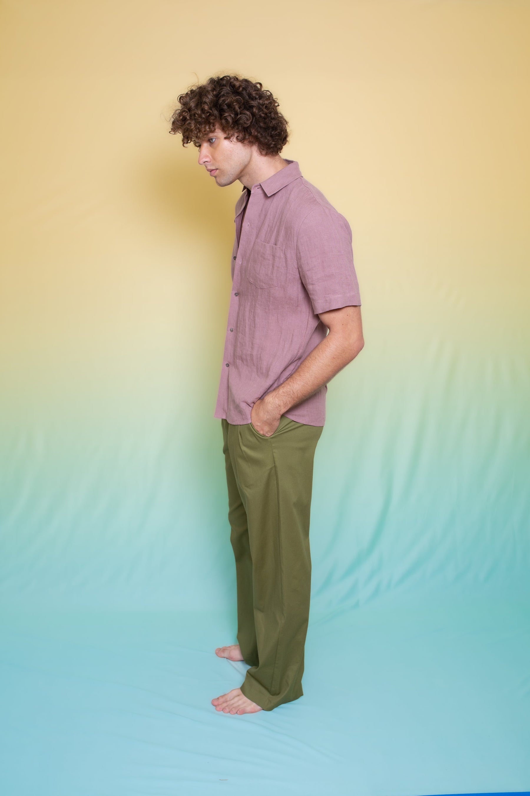 Boyfriend Linen Shirt Mink 