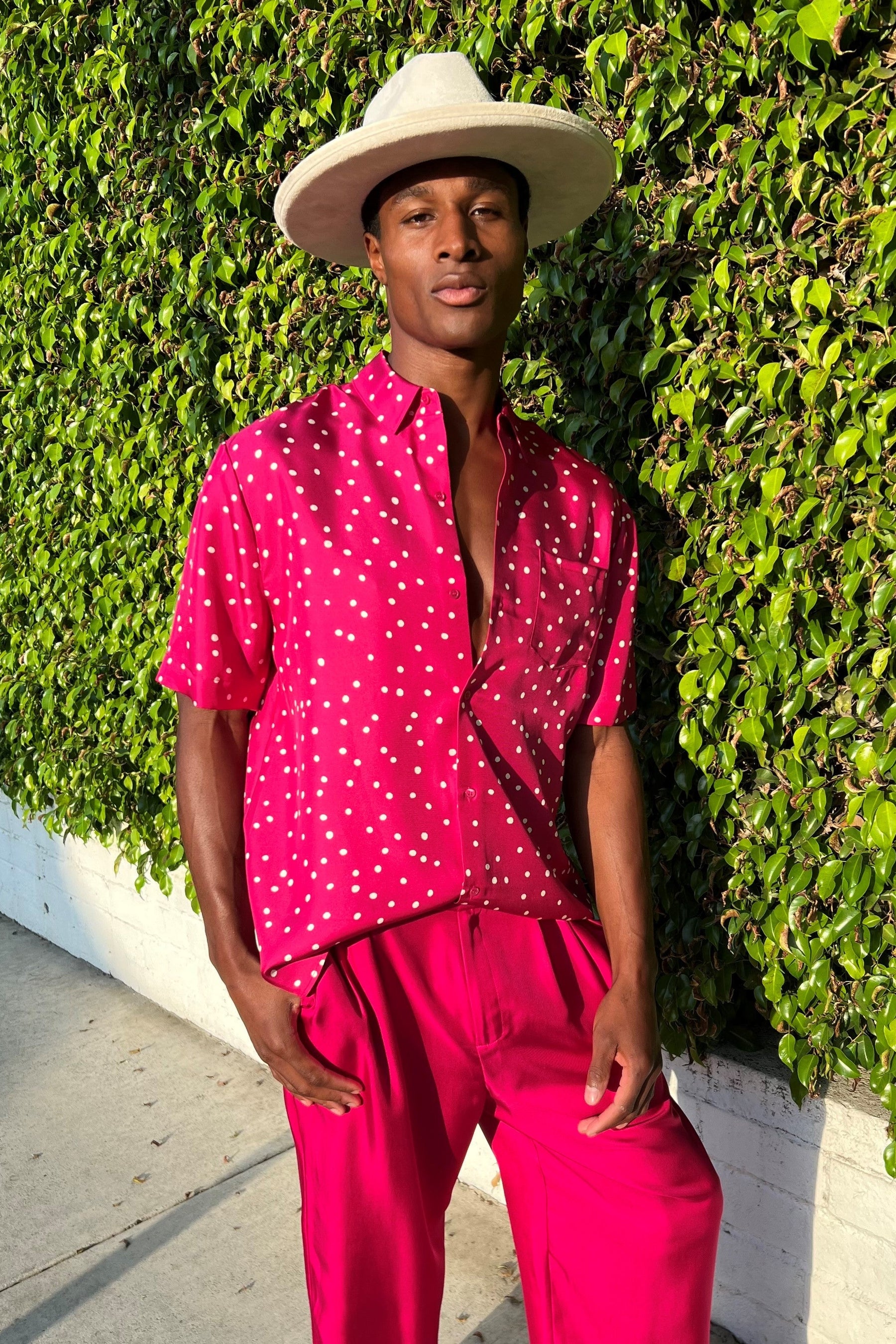 Salinas Silk Trouser Fuscia 