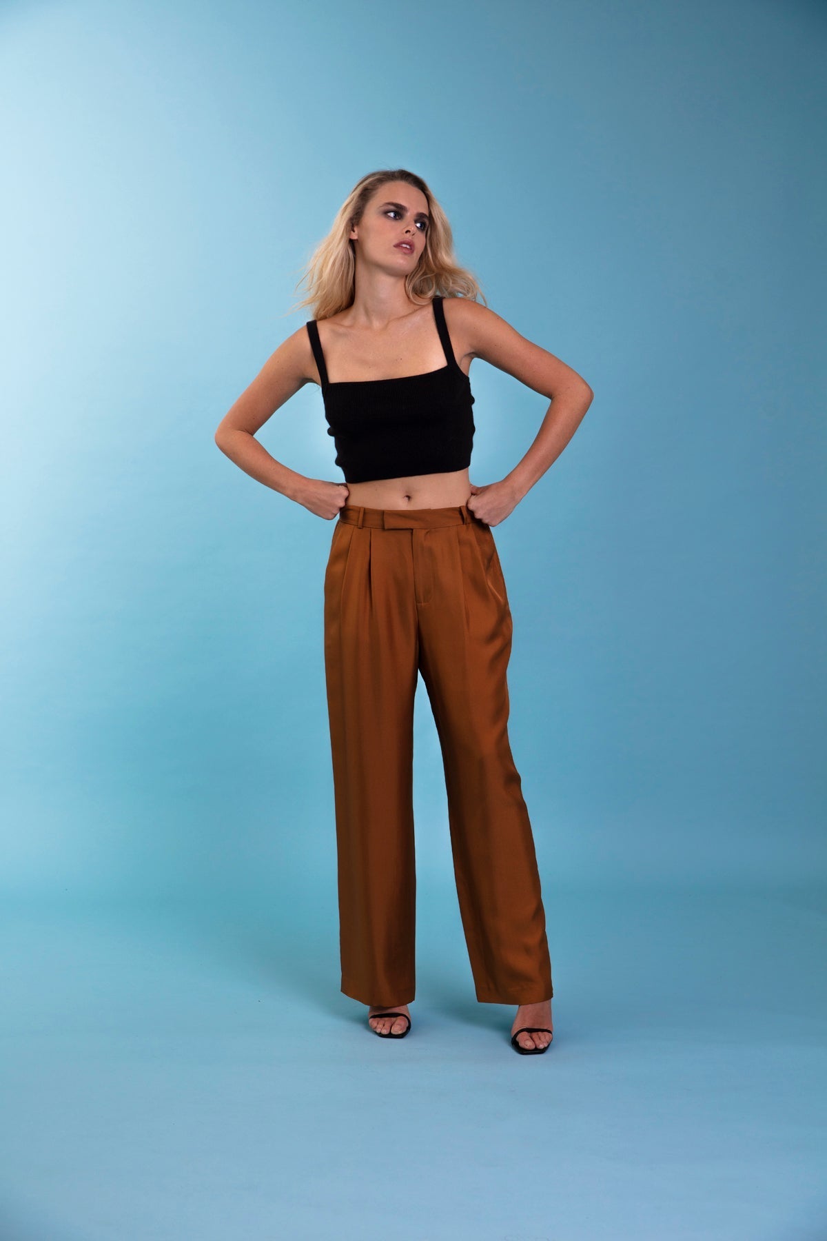 Salinas Silk Trouser Caramel 