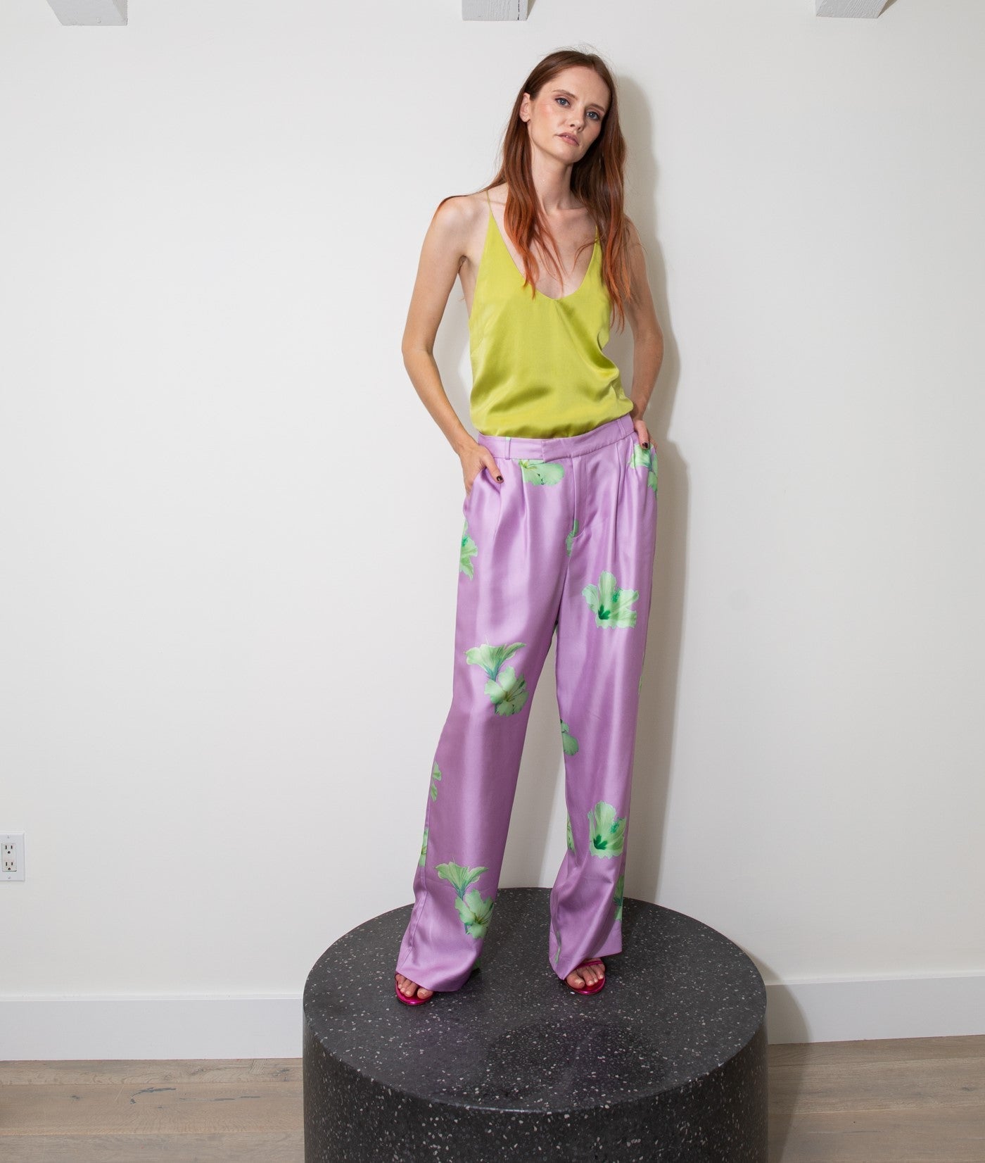 Salinas Silk Trouser Lilac Hawaii 