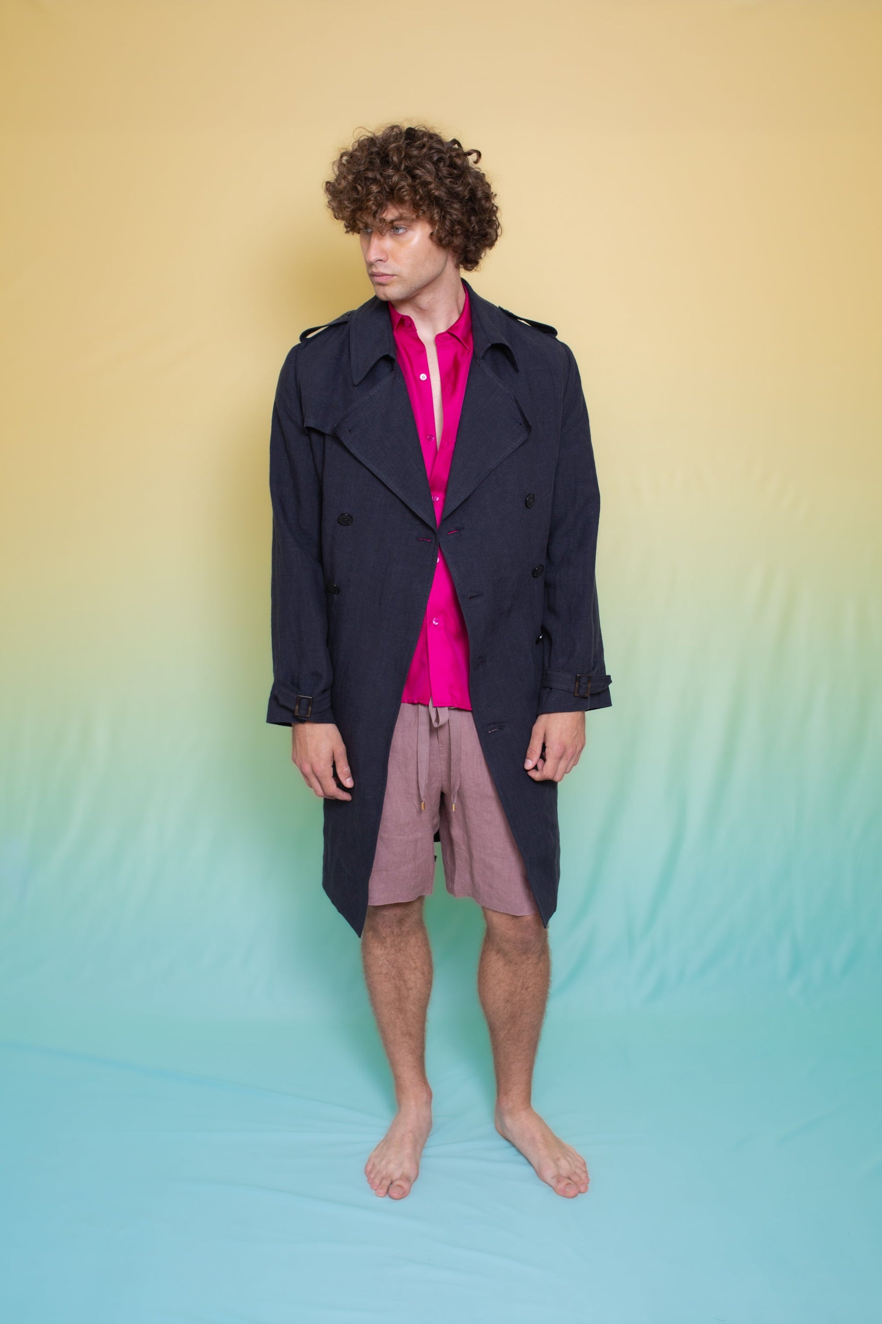 Mako Linen Trench Ink 