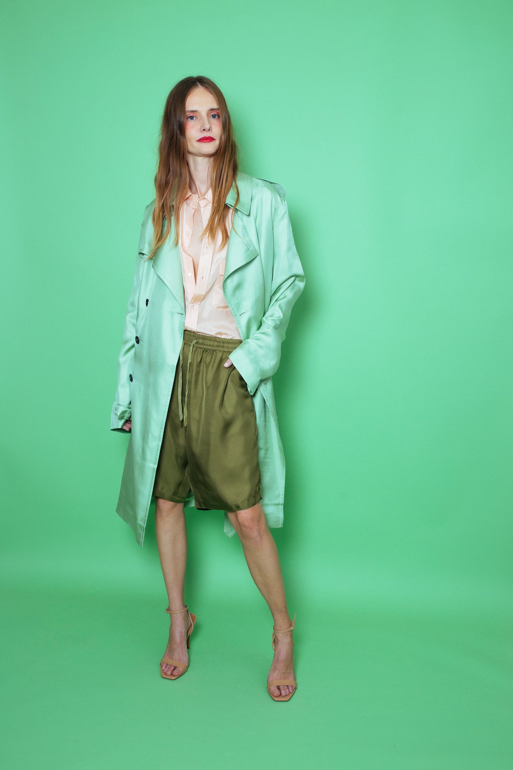 Basketball Silk Short Khaki 