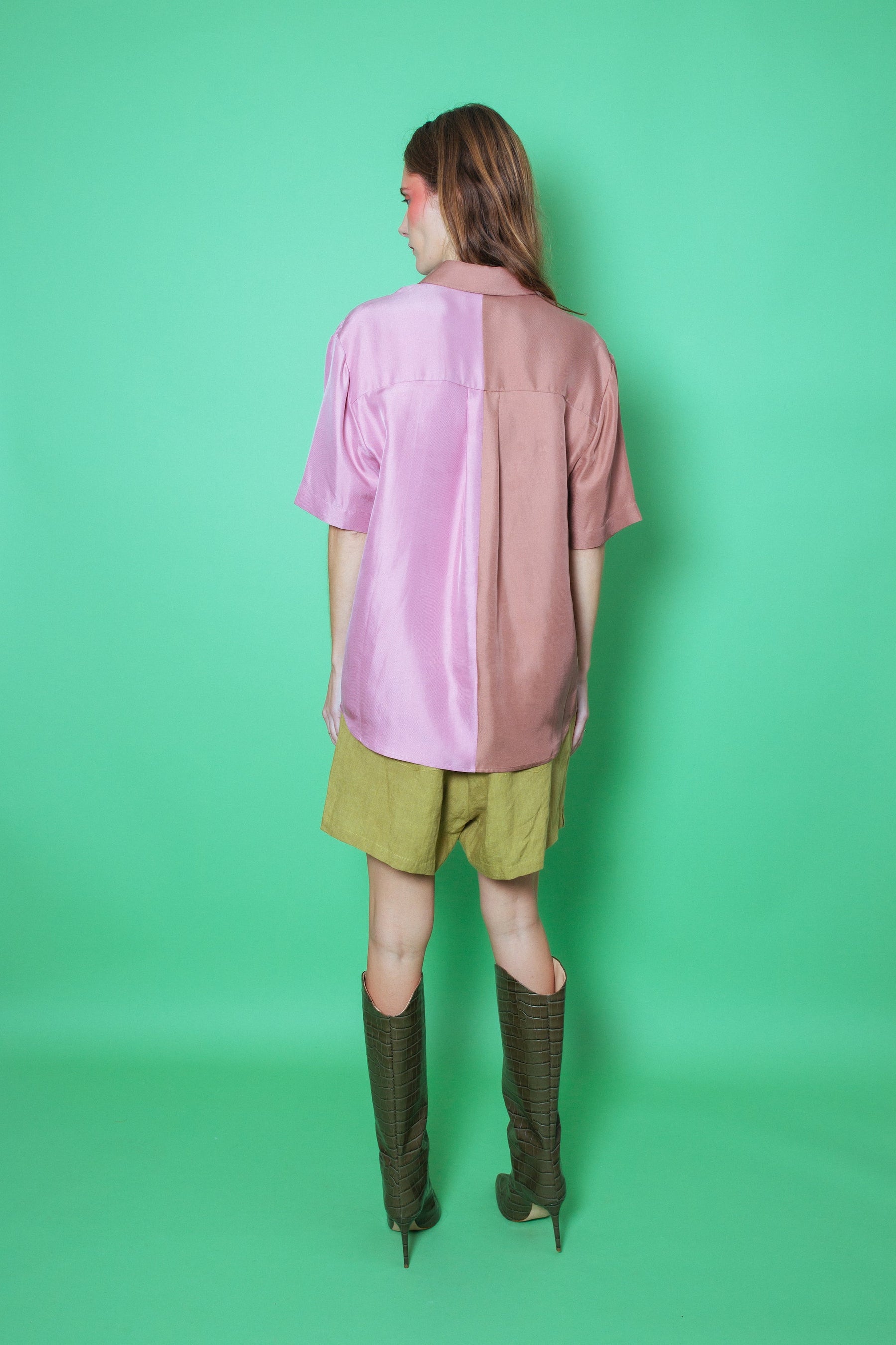 Paolo Linen Short Khaki 