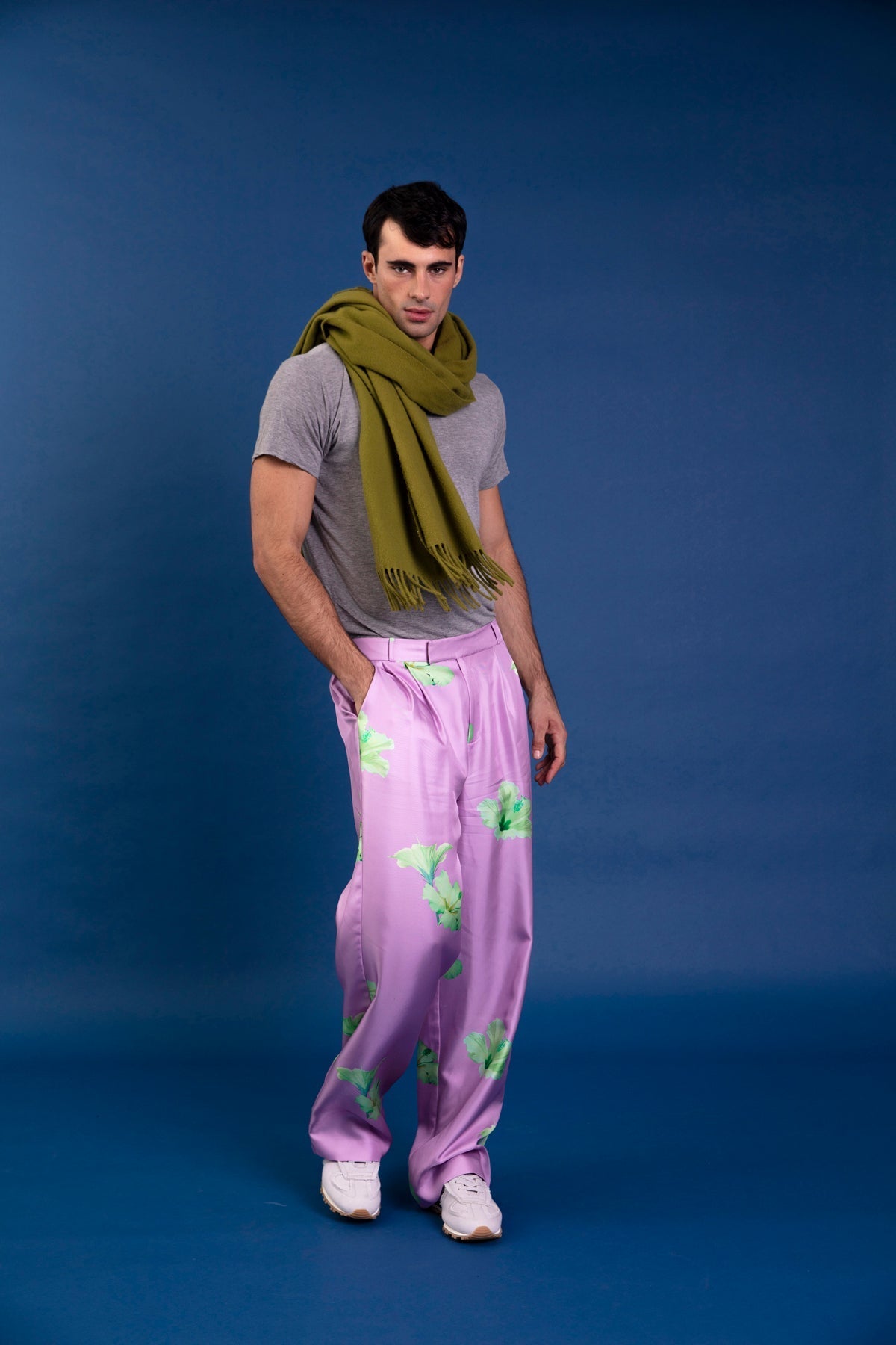 Salinas Silk Trouser Lilac Hawaii 