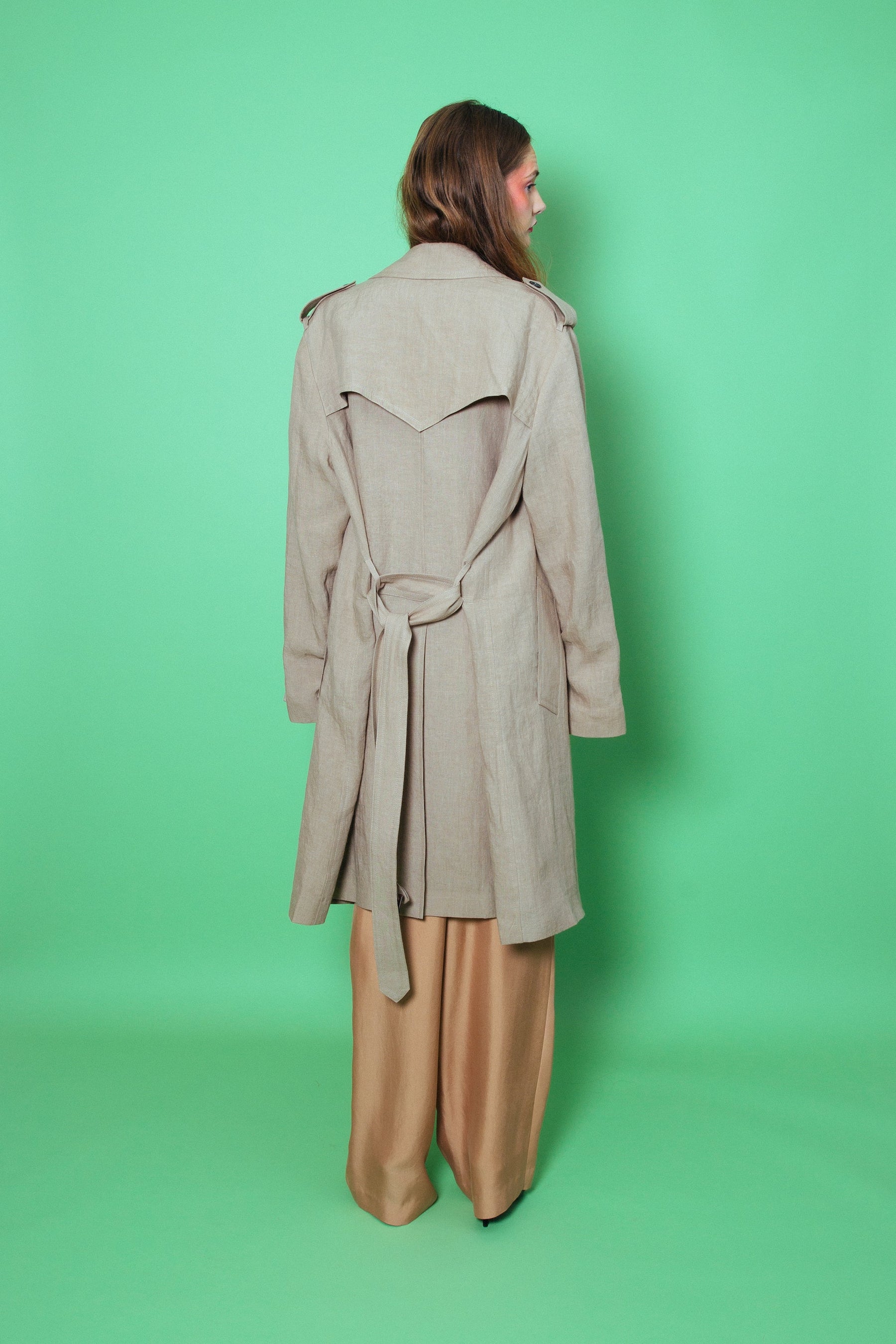 Mako Linen Trench Natural 