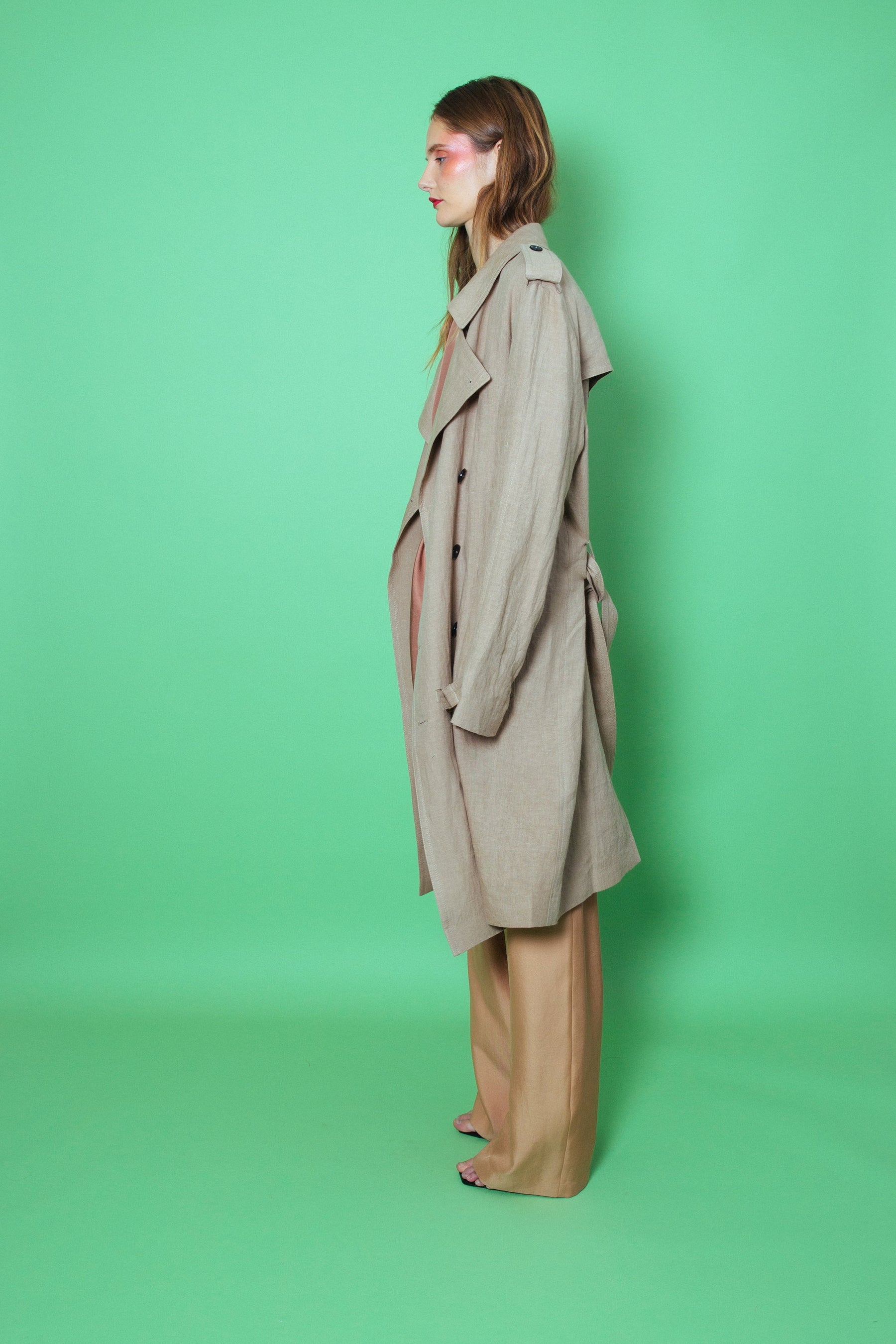 Mako Linen Trench Natural 
