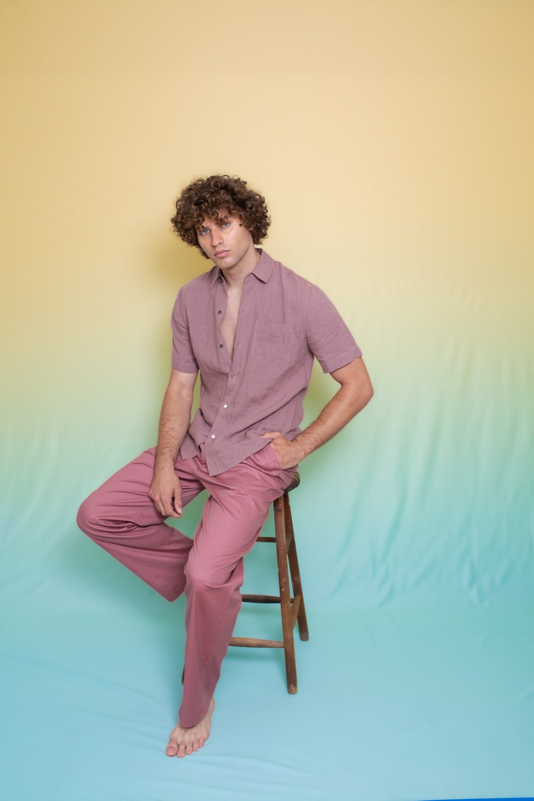 Boyfriend Linen Shirt Mink 