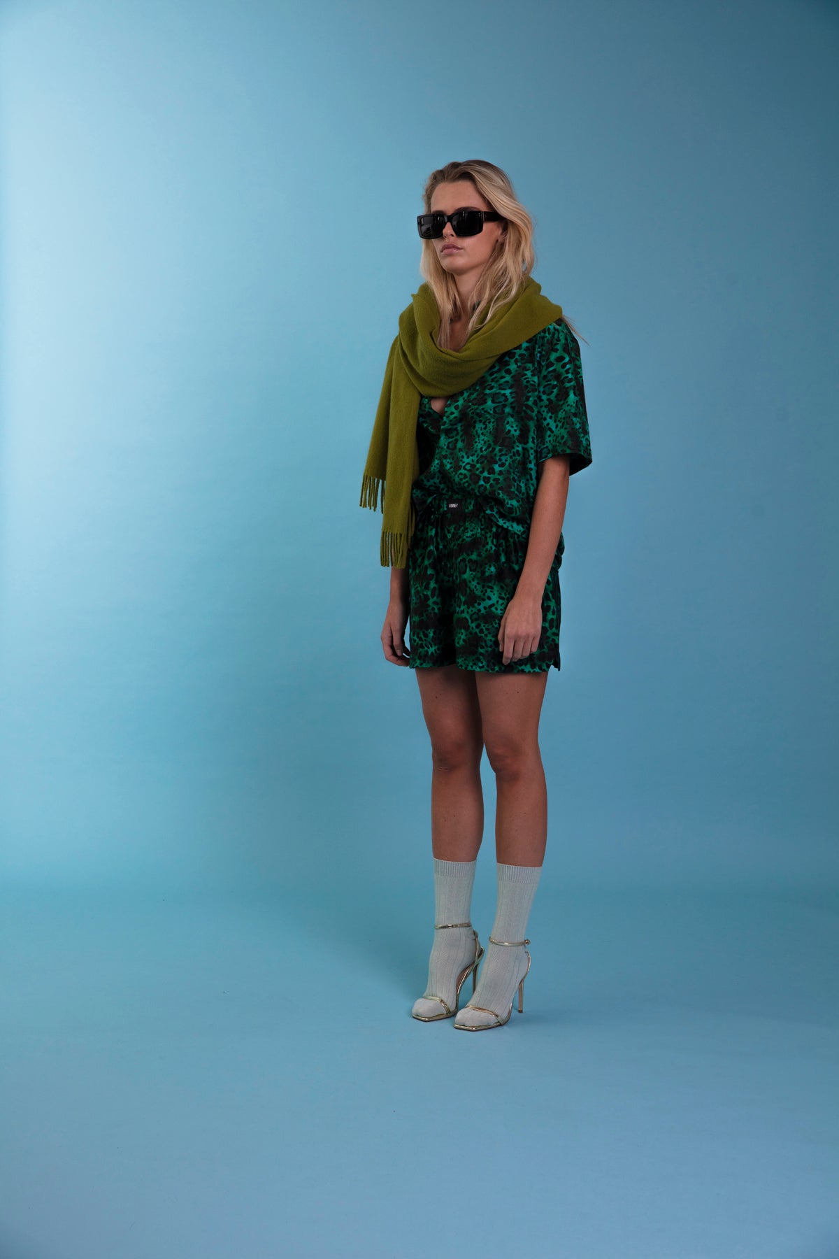 Le Weekend Silk Boxer Emerald Jaguar 