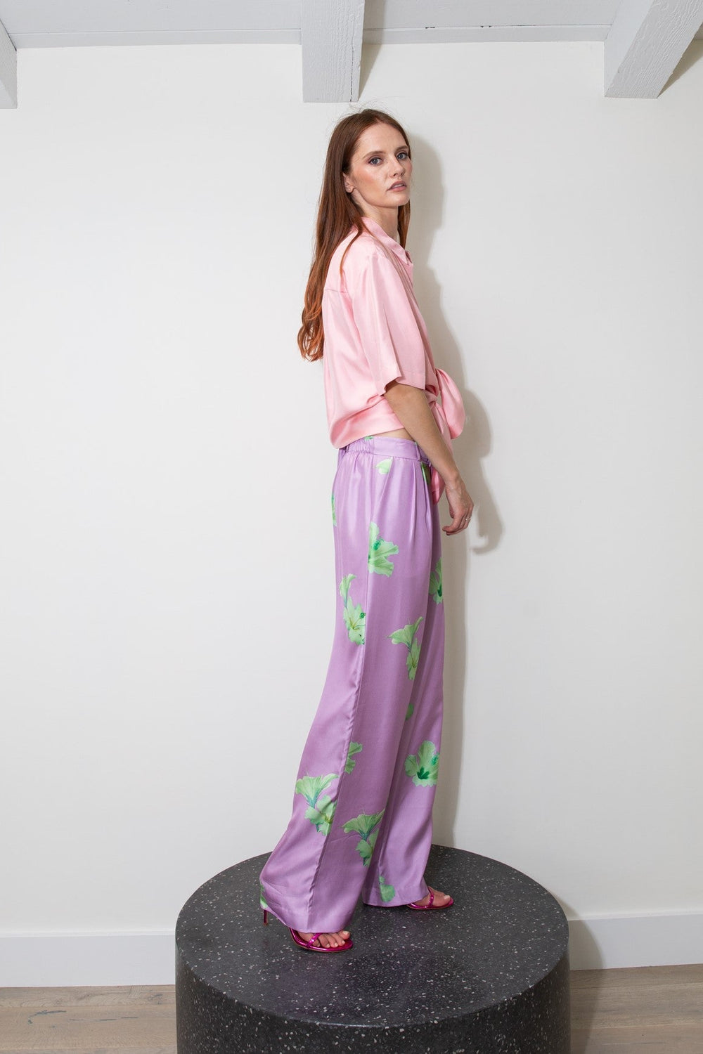 Salinas Silk Trouser Lilac Hawaii 