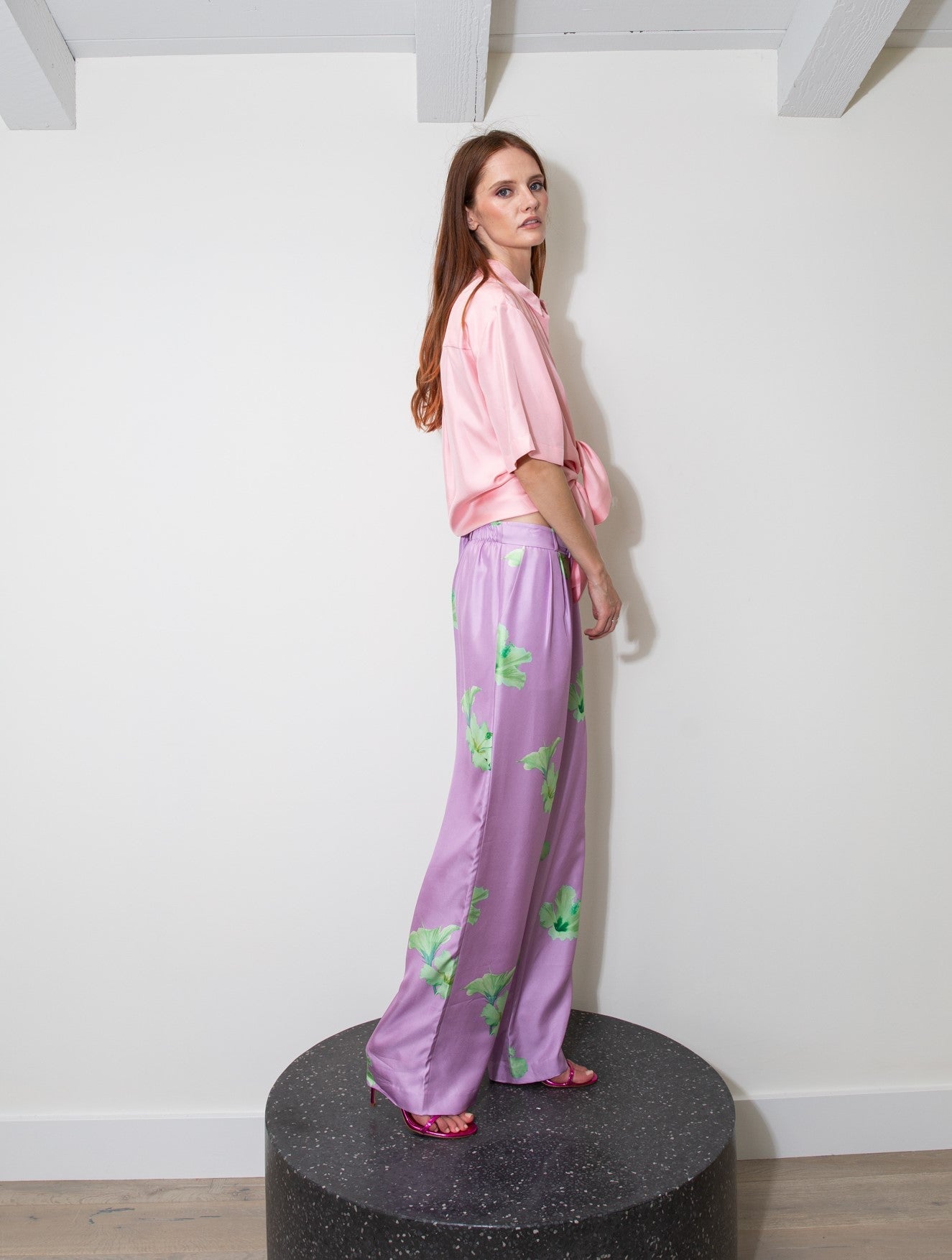 Salinas Silk Trouser Lilac Hawaii 