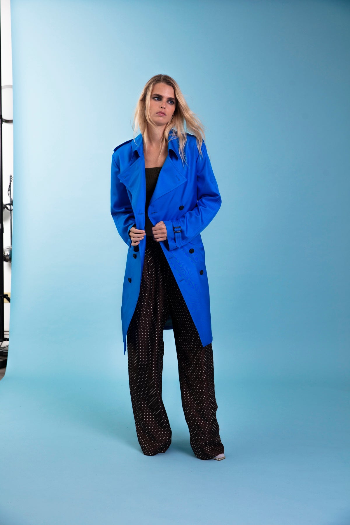 Salinas Silk Trouser Chocolate Dot 