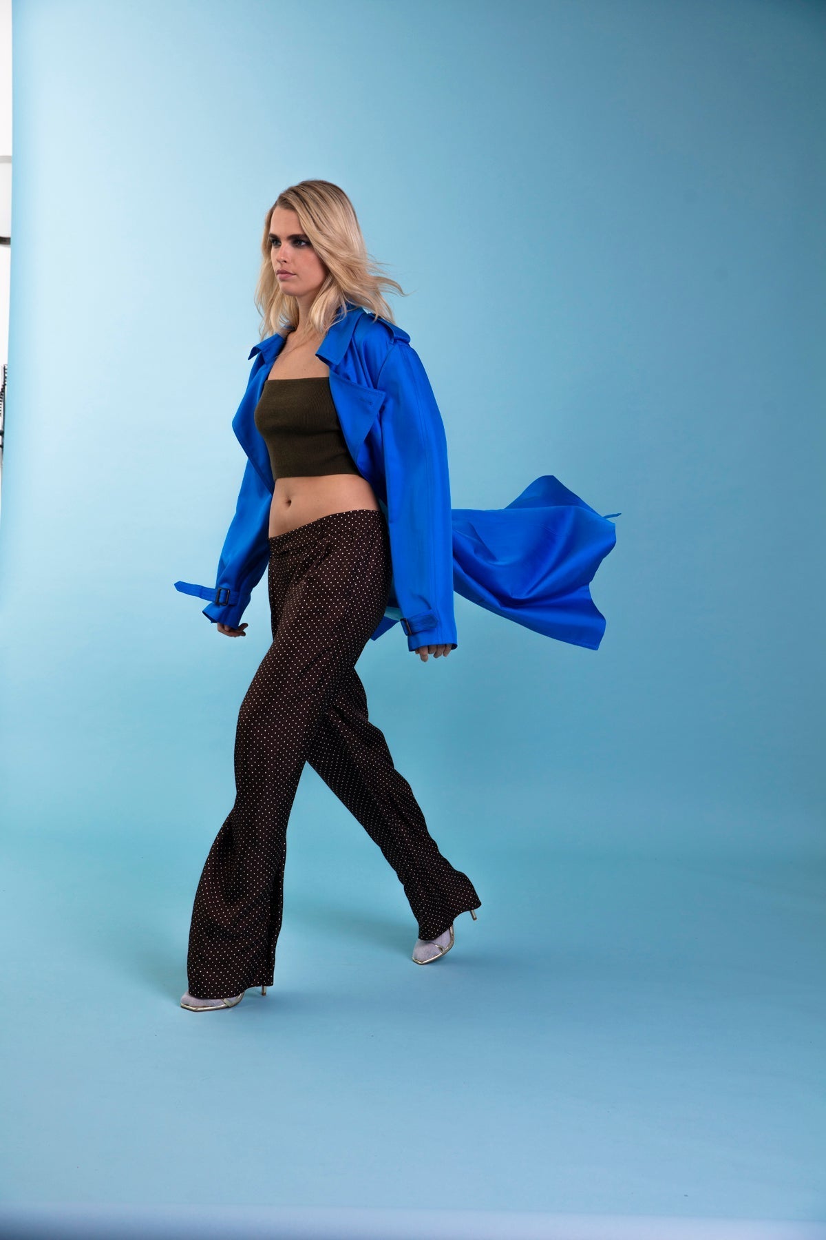 Salinas Silk Trouser Chocolate Dot 