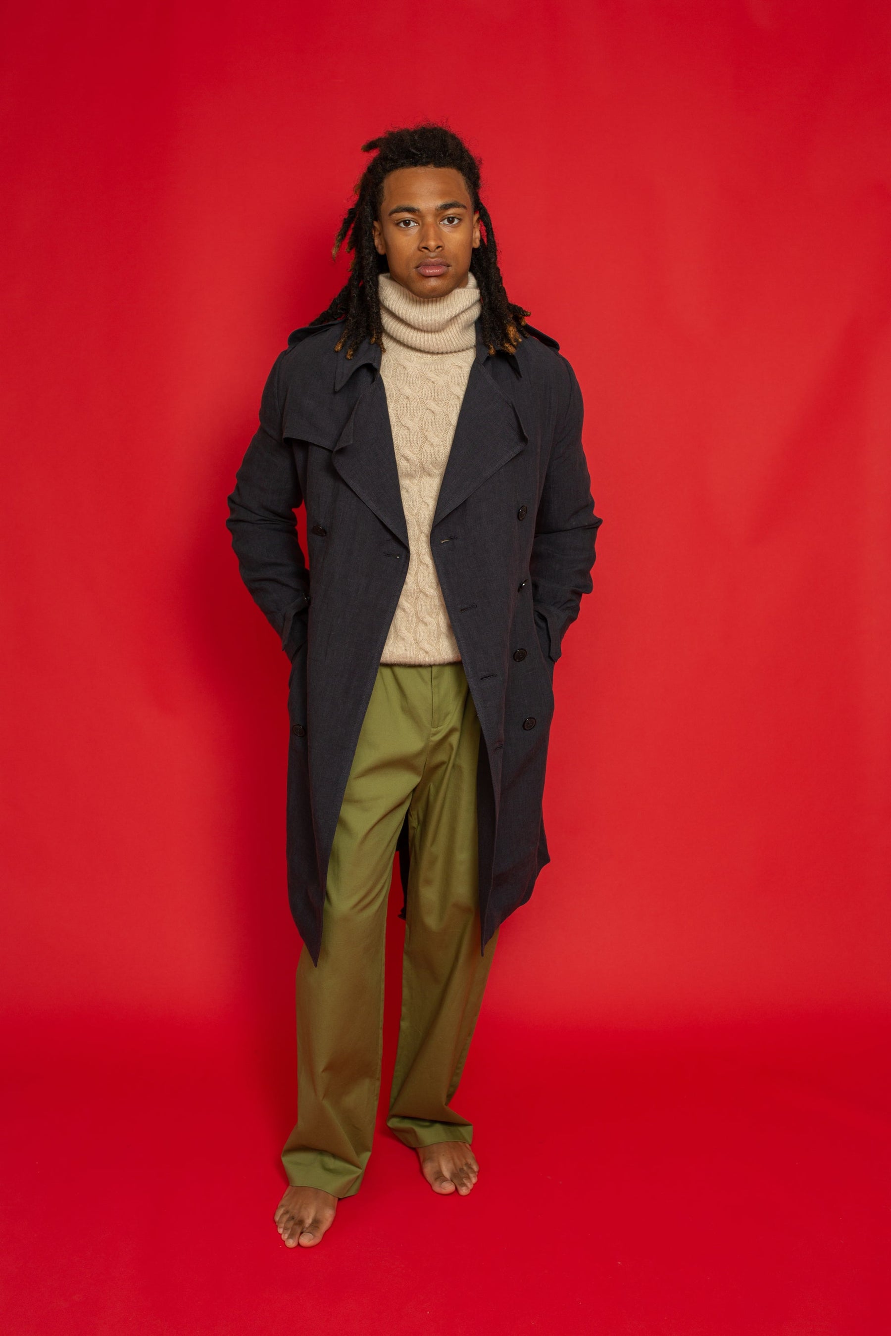 Mako Linen Trench Ink 