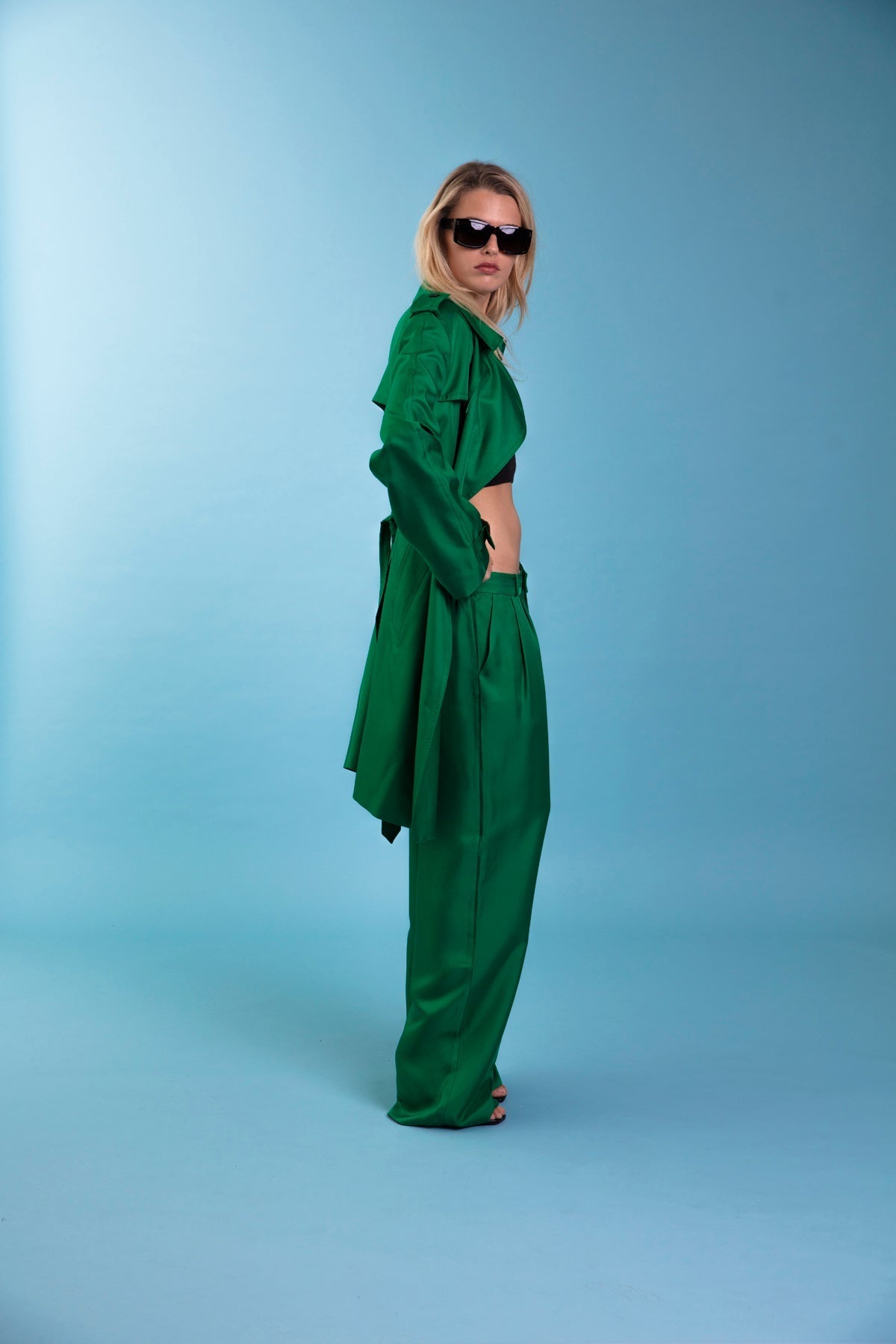 Salinas Silk Trouser Emerald 