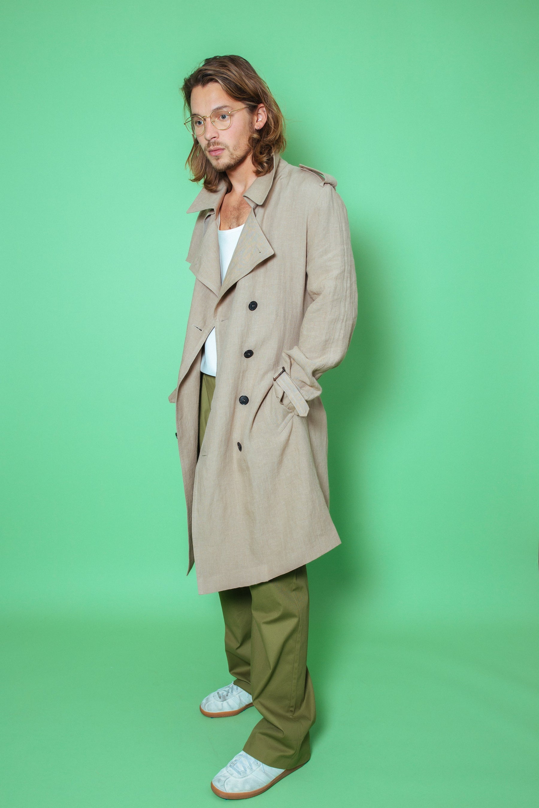 Mako Linen Trench Natural 