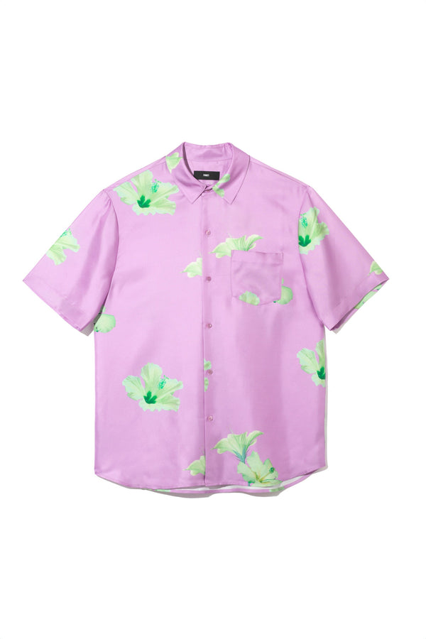 Boyfriend Silk Shirt Lilac Hawaii 