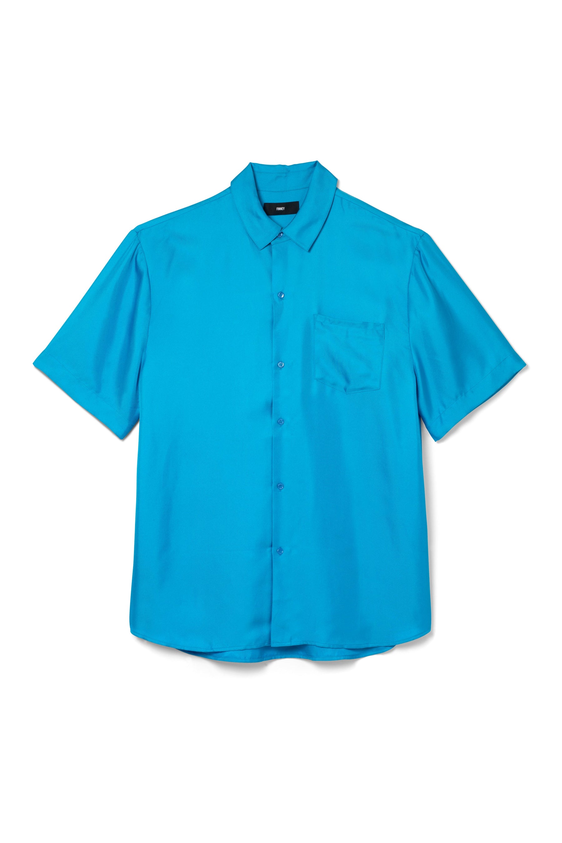 Boyfriend Silk Shirt Blue 