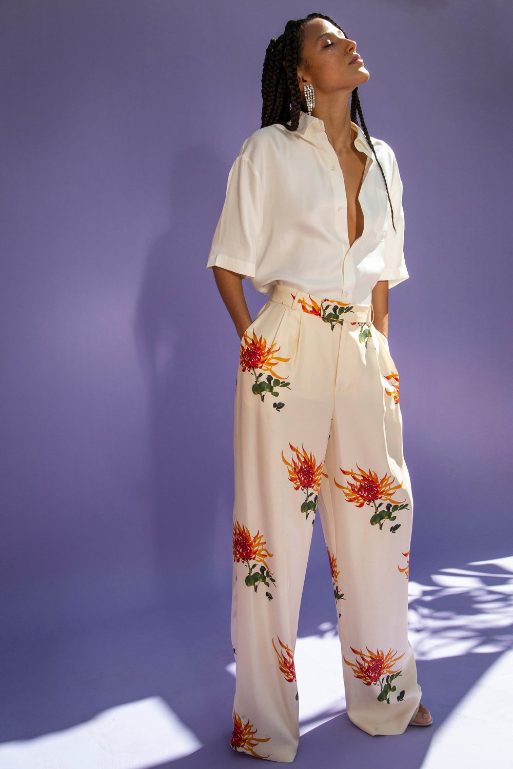 Salinas Silk Trouser Orange Chrysanthemum Woman · FINNEY - A modern luxury  brand specialising in refined essentials