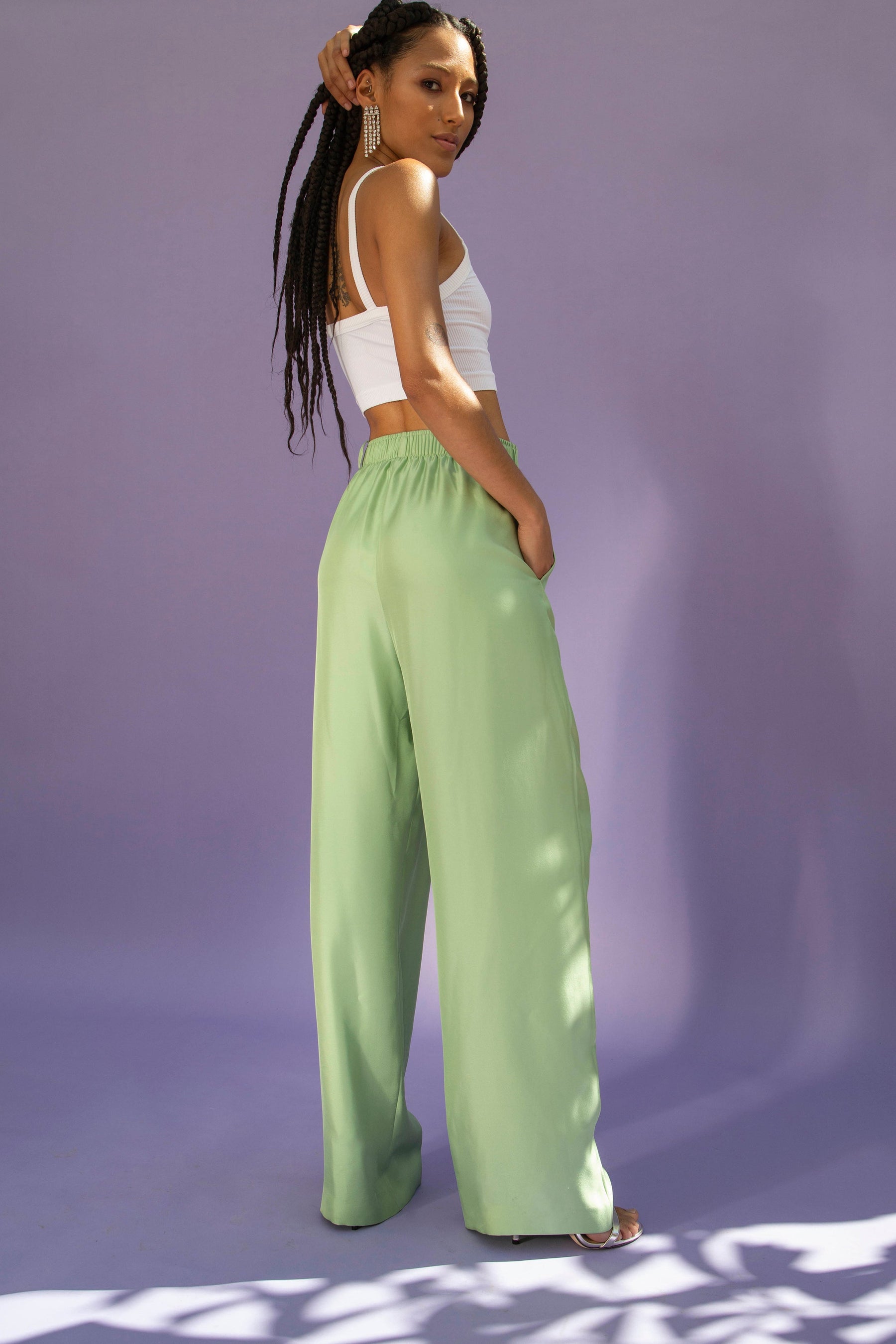 Salinas Silk Trouser Pistachio 