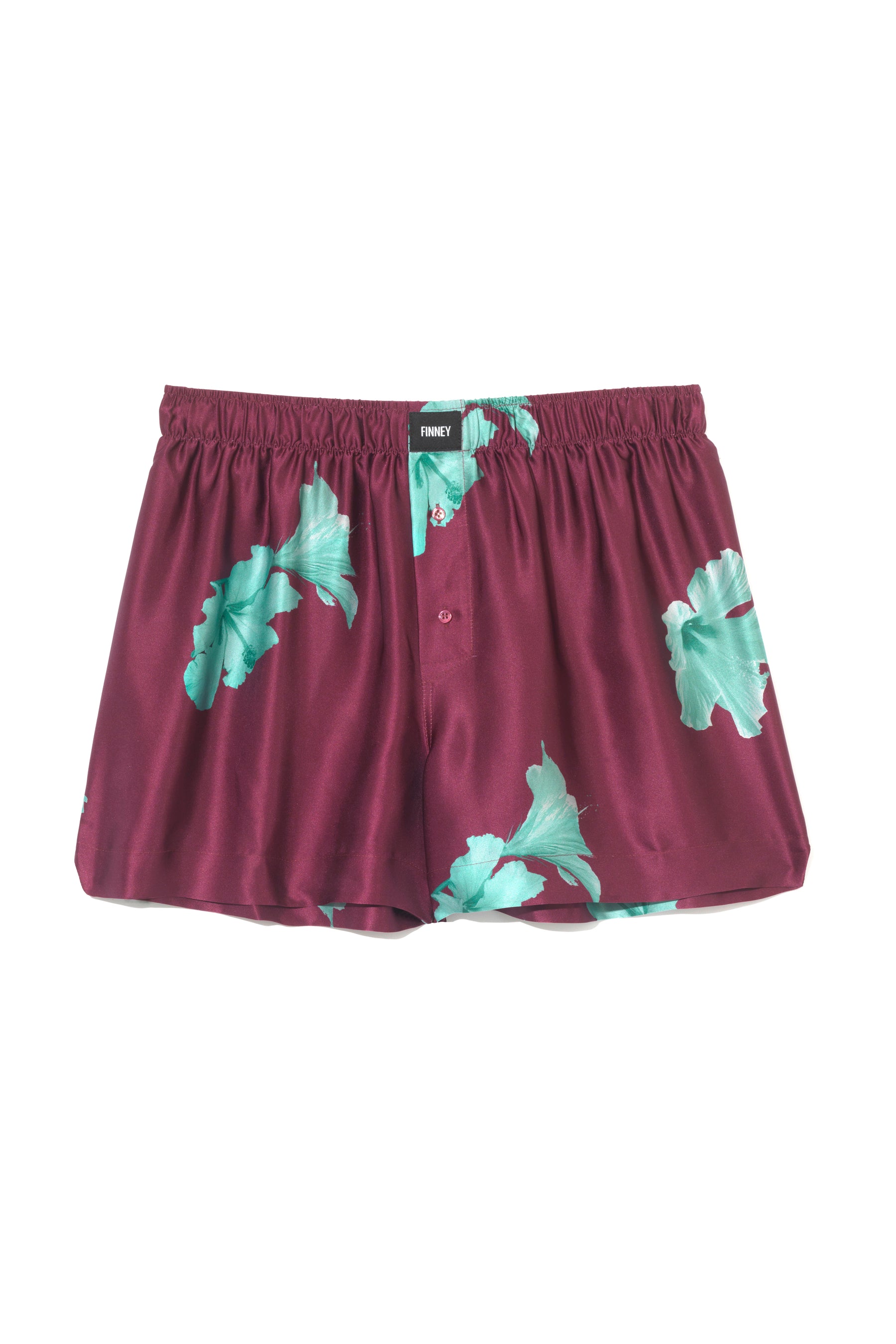 Le Weekend Silk Boxer Purple Hawaii 