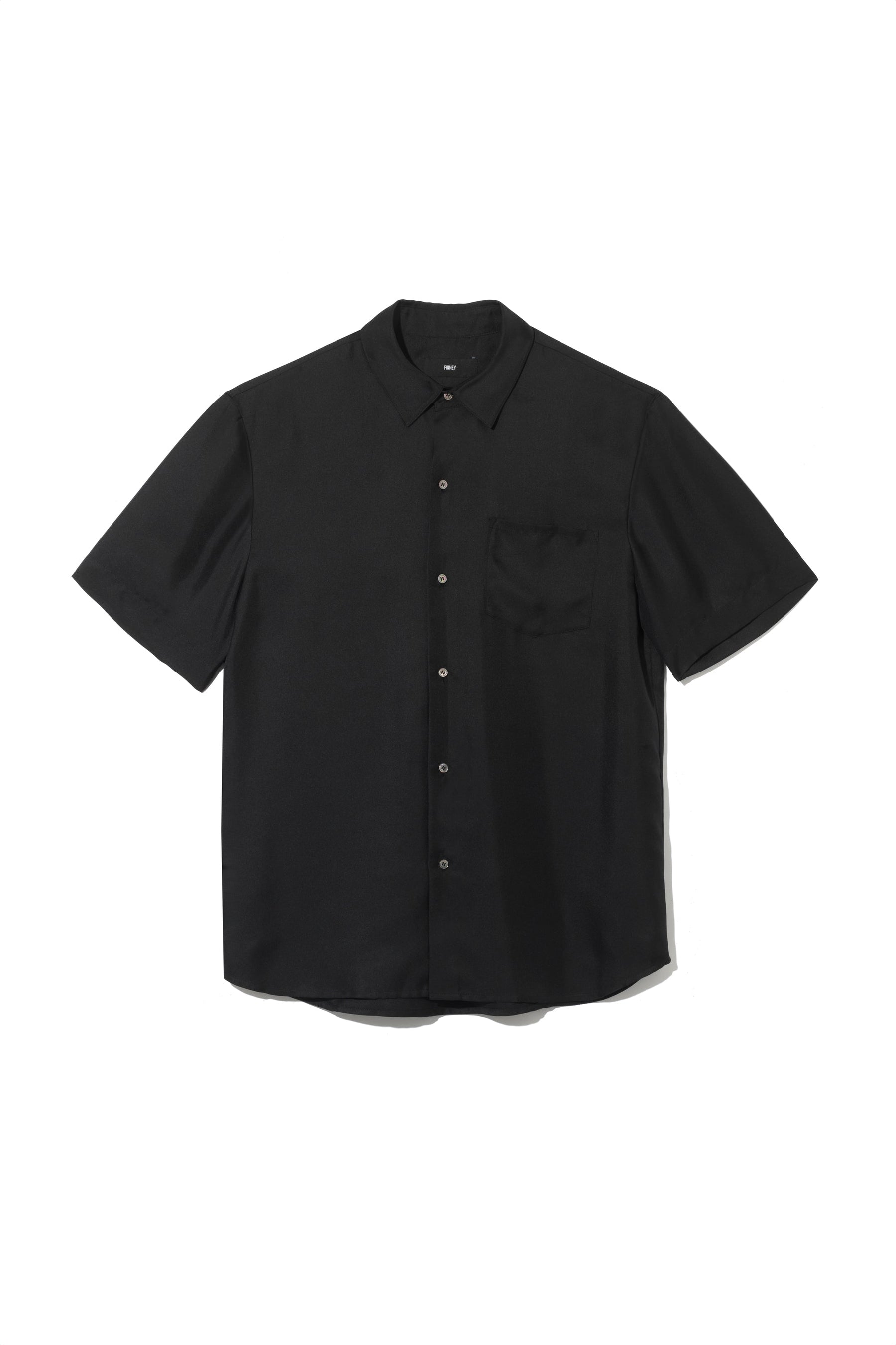 Boyfriend Silk Shirt Black Man · FINNEY - A modern luxury brand ...