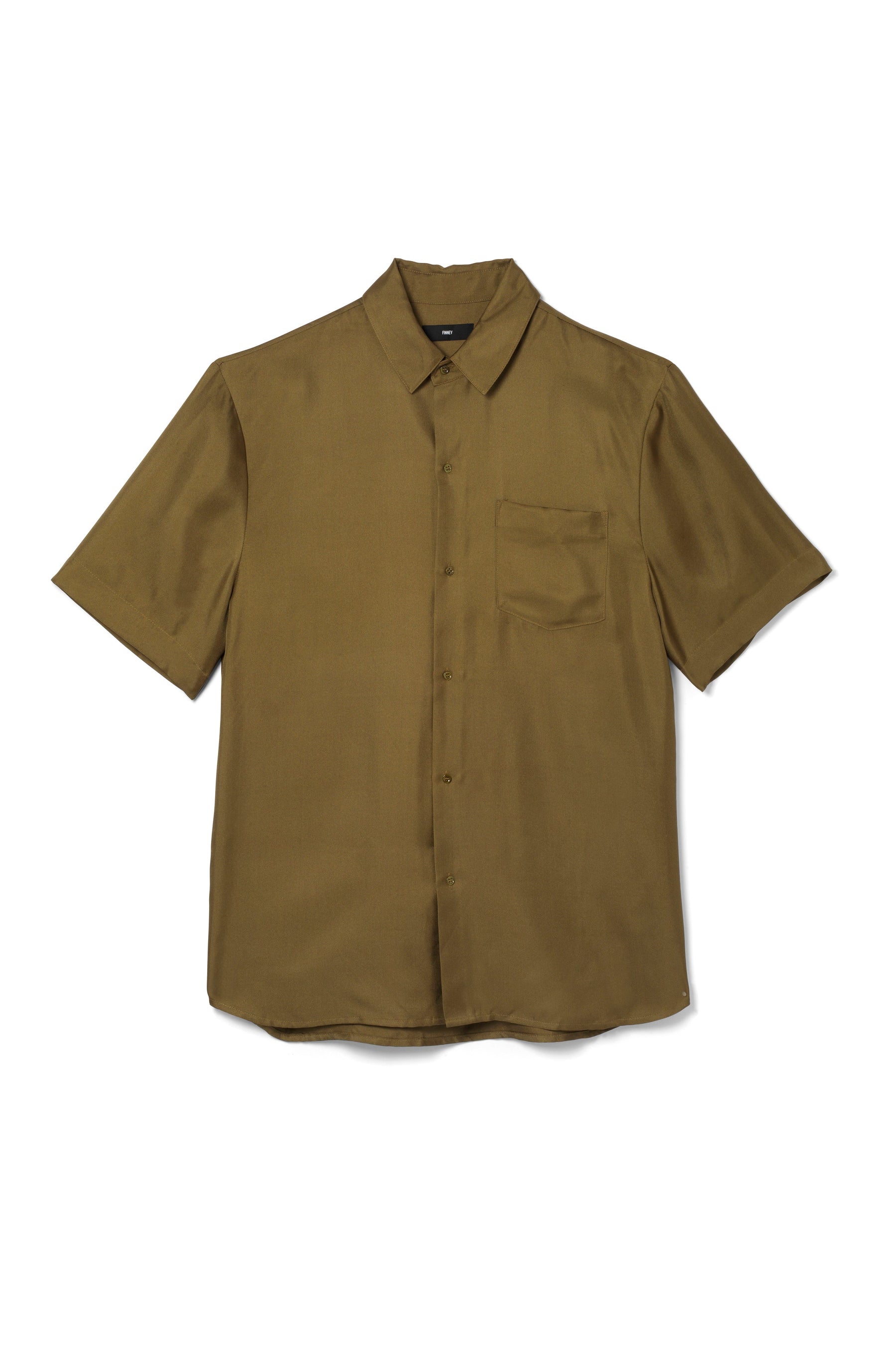 Boyfriend Silk Shirt Khaki 