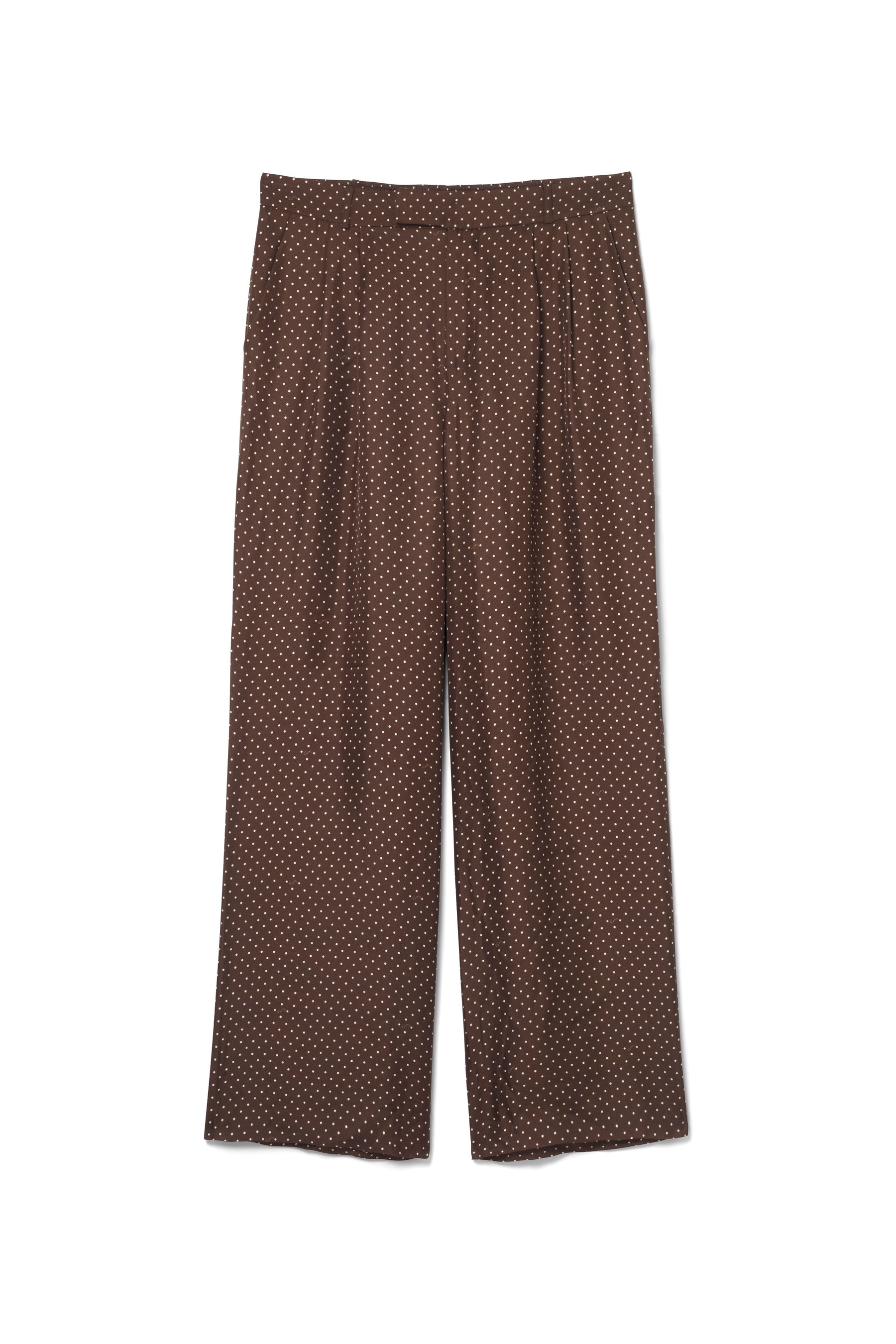 Salinas Silk Trouser Chocolate Dot 