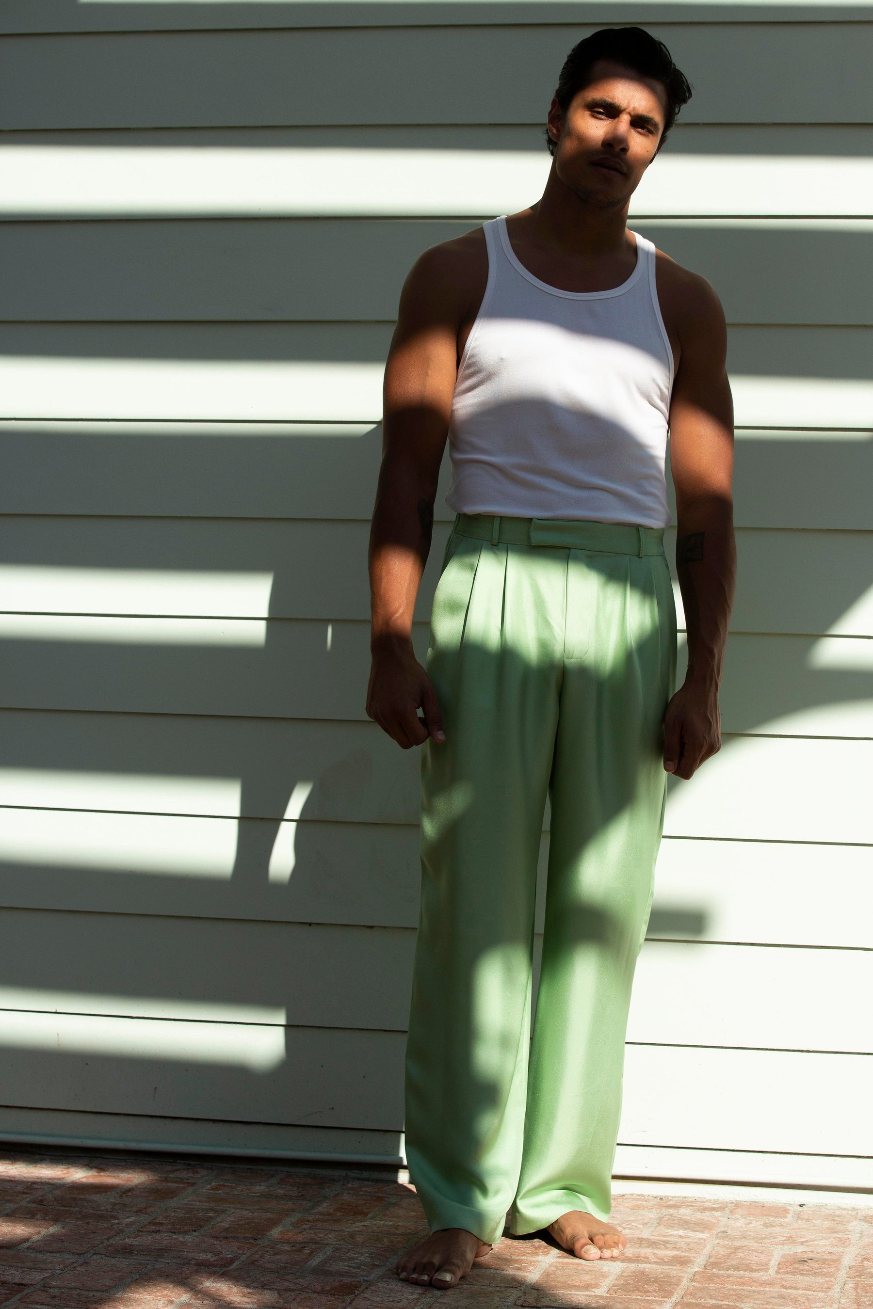 Salinas Silk Trouser Pistachio 