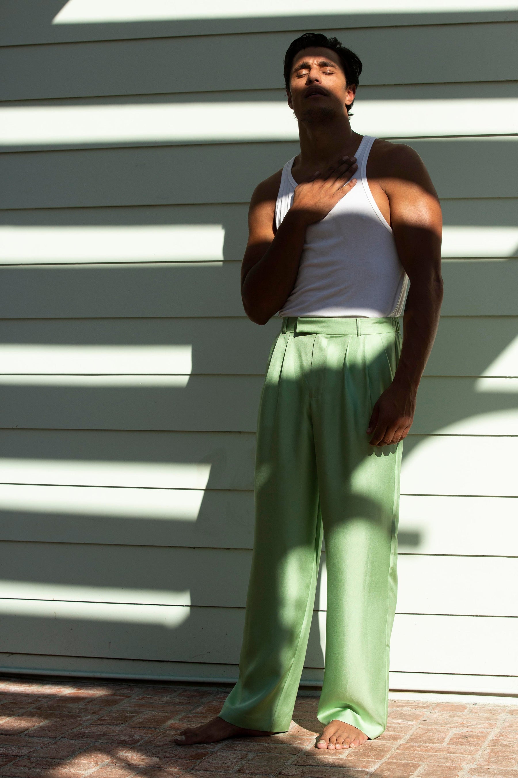 Salinas Silk Trouser Pistachio 