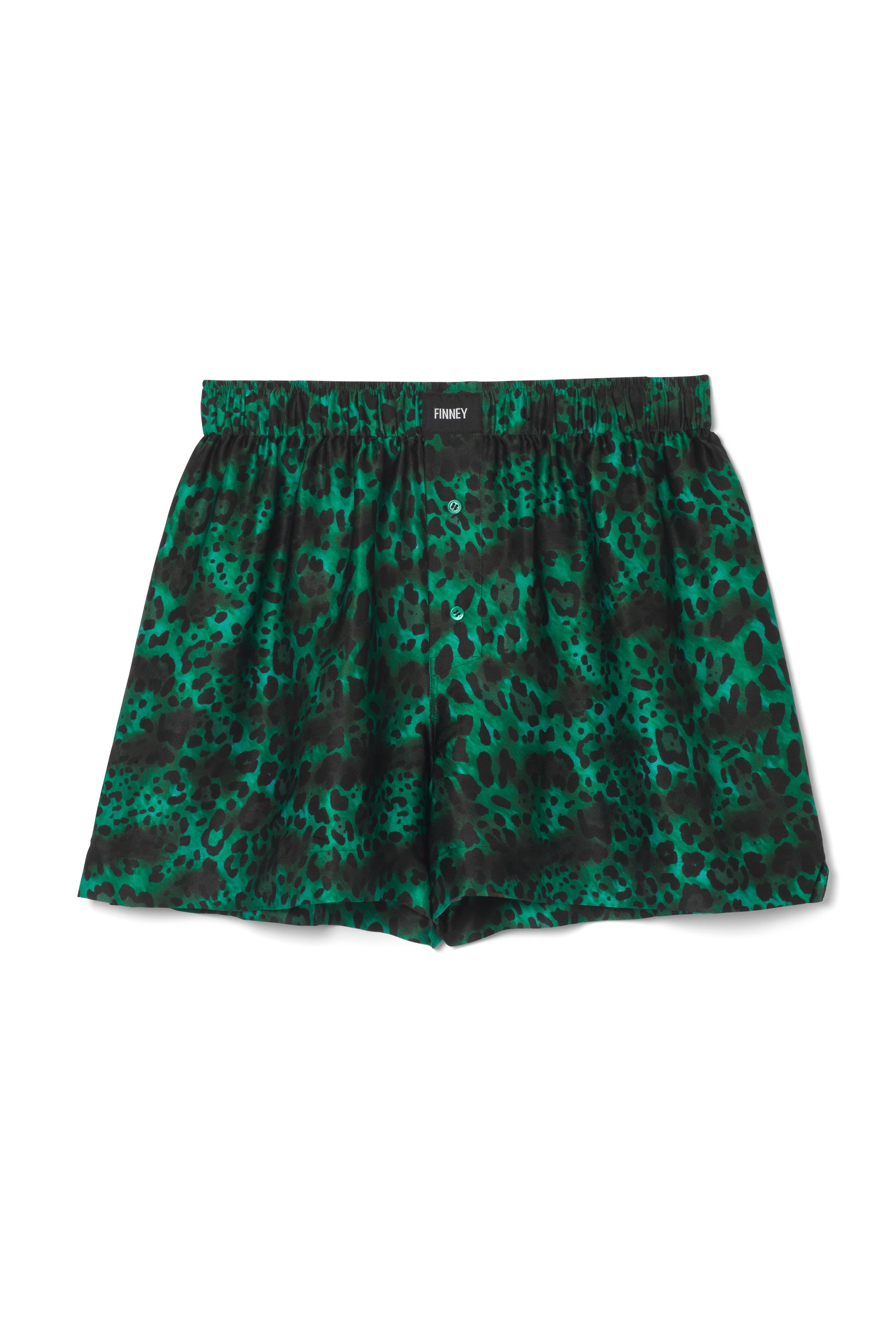 Le Weekend Silk Boxer Emerald Jaguar 