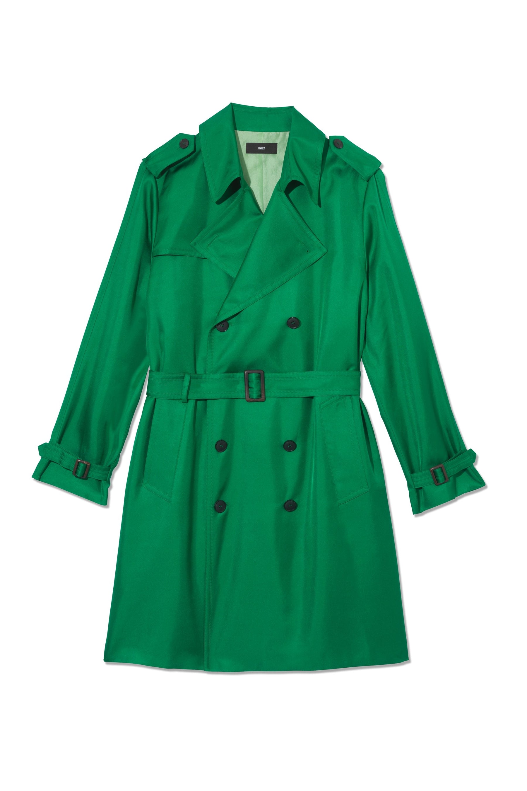 Mako Silk Trench Emerald 